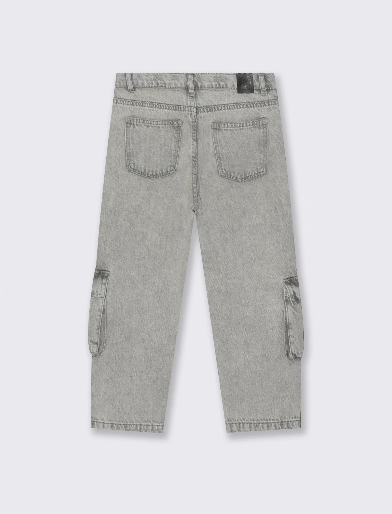 Jeans cargo in cotone per bimbi trendy - Denim - Image 3