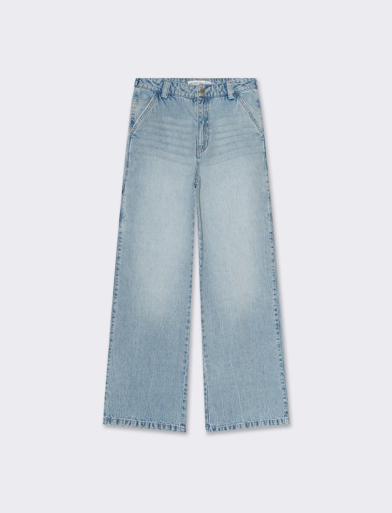 Jeans carpenter con vita regolabile da donna - Denim - Image 4