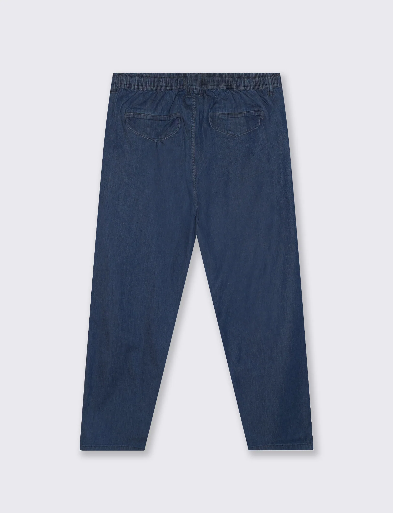 Jeans Chino Jogger Blu Scuro Effetto Slavato - Denim - Image 2