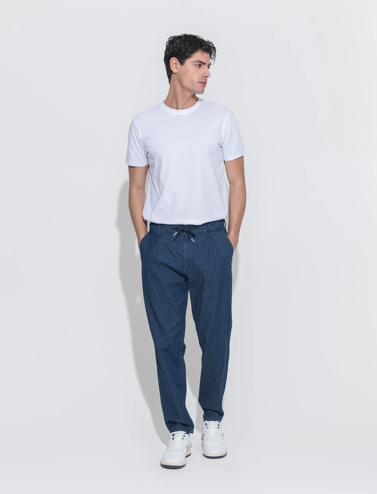 Jeans chino jogger da uomo - Denim - Image 3