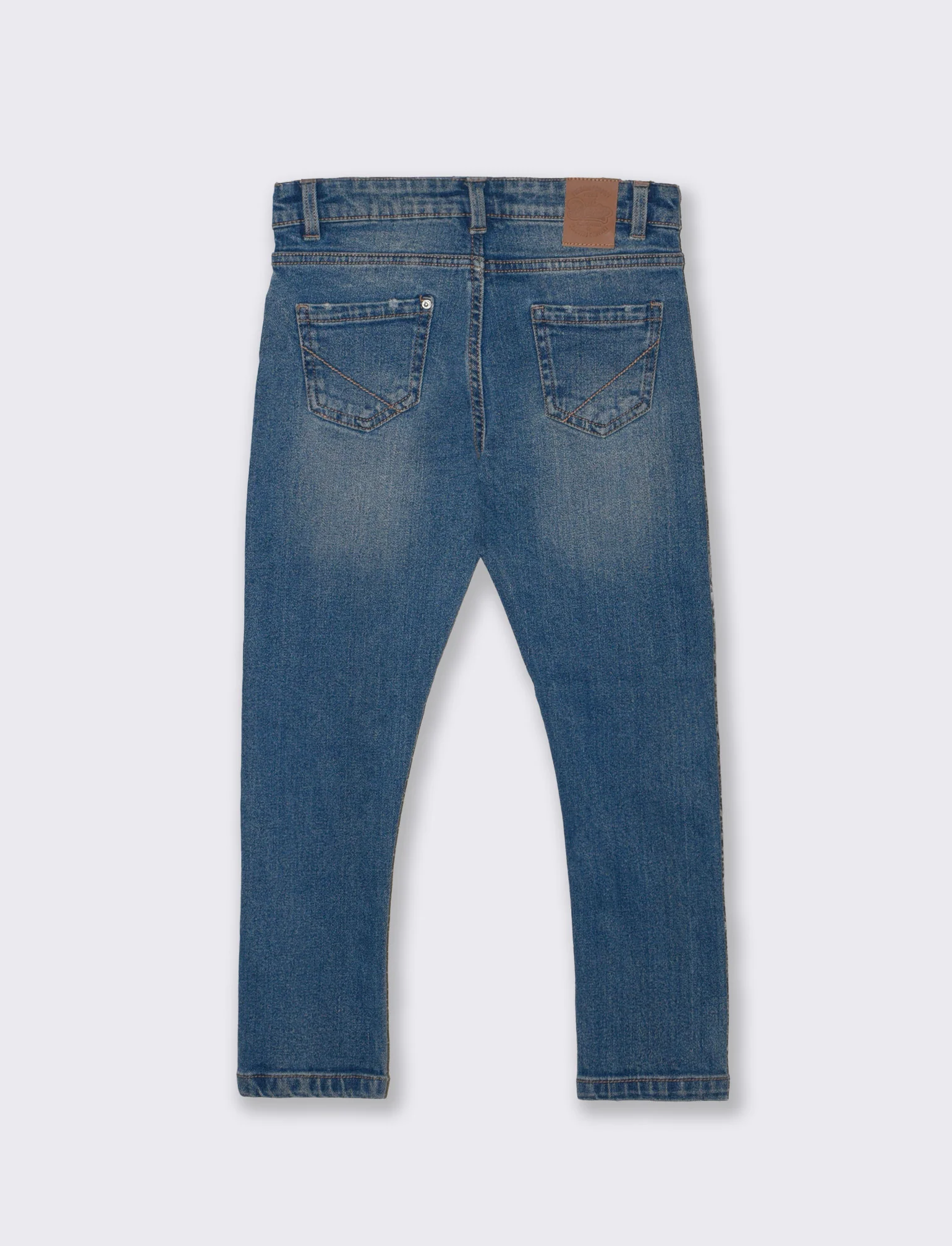 Jeans cinque tasche in denim elasticizzato - Denim - Image 2