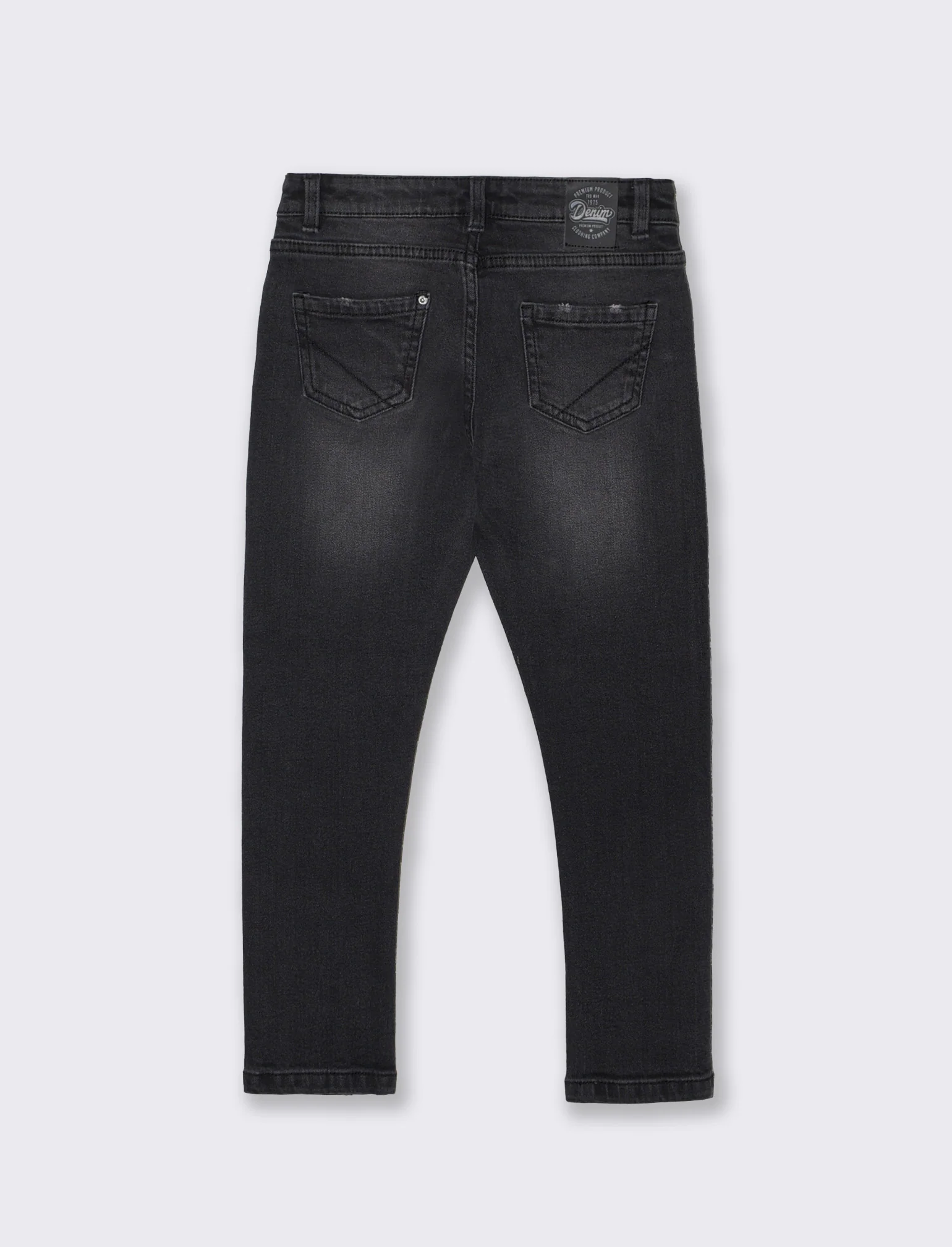 Jeans cinque tasche in denim elasticizzato - Nero - Image 2