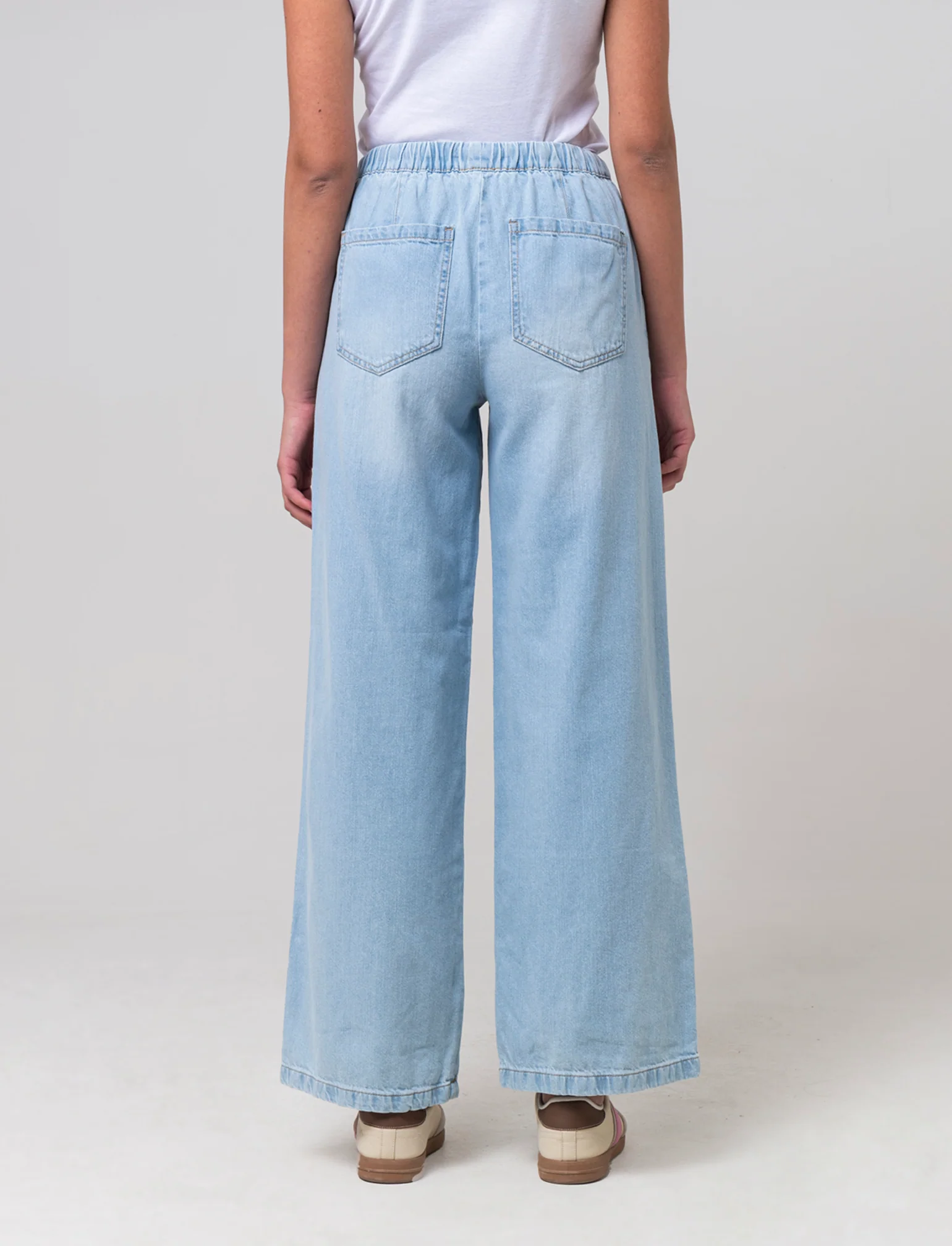 Jeans con coulisse da donna - Denim - Image 2