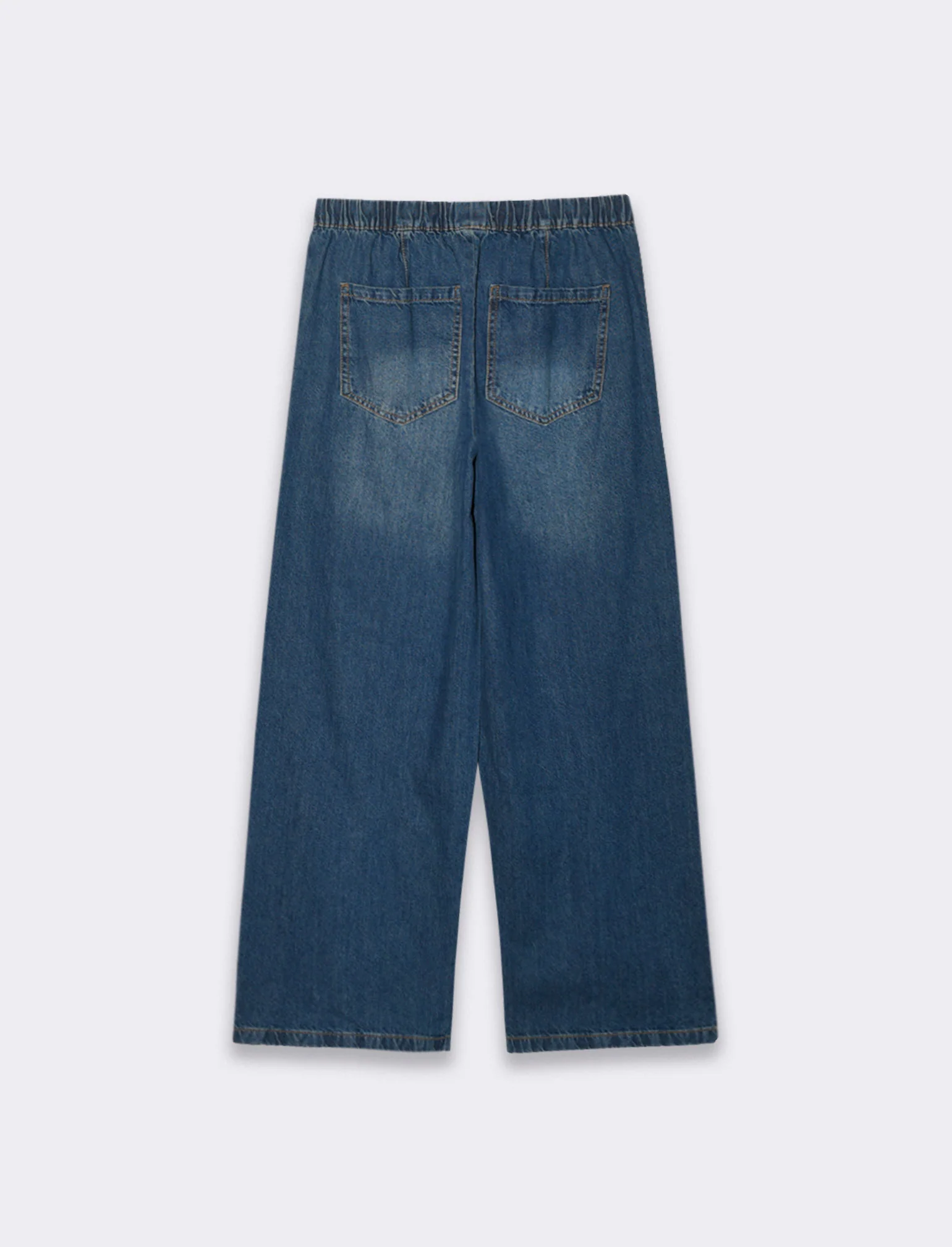 Jeans con coulisse da donna - DENIM SCURO - Image 5