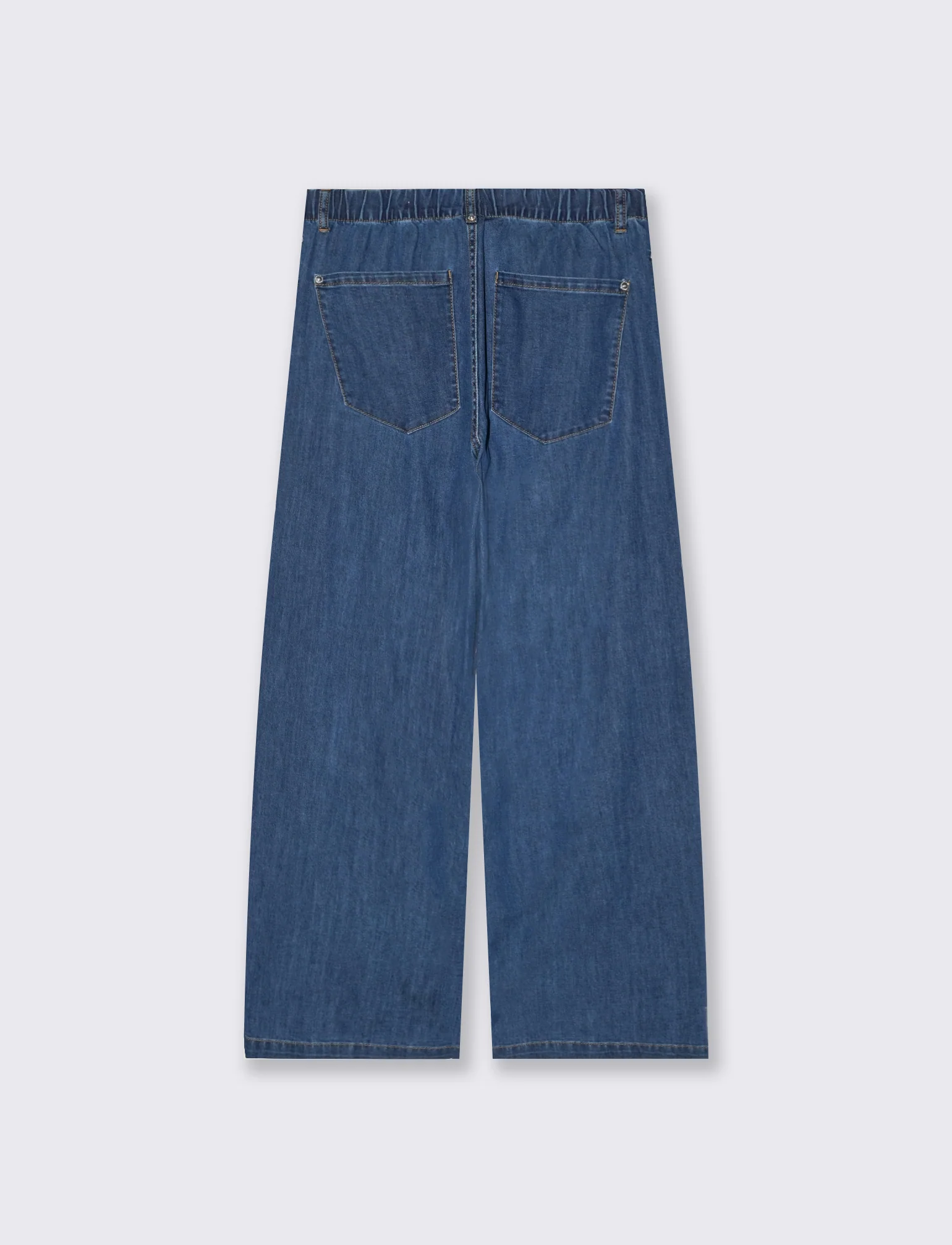 Jeans con Coulisse e Tasche Americane - Denim - Image 2