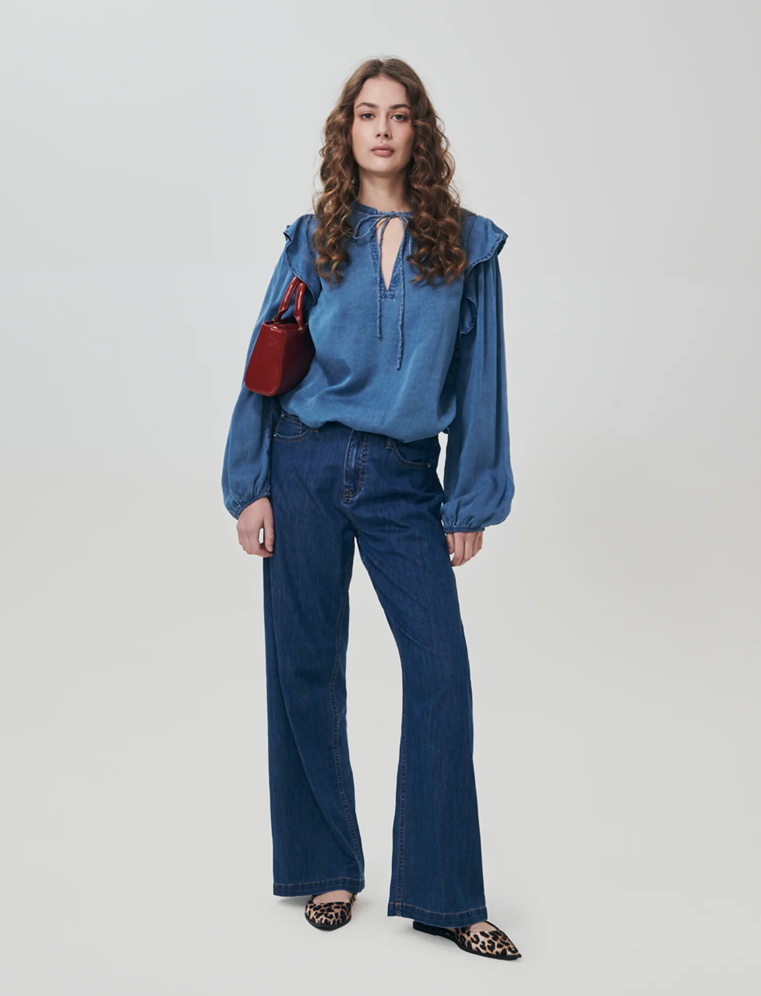 Jeans con Coulisse e Tasche Americane - Denim - Image 4