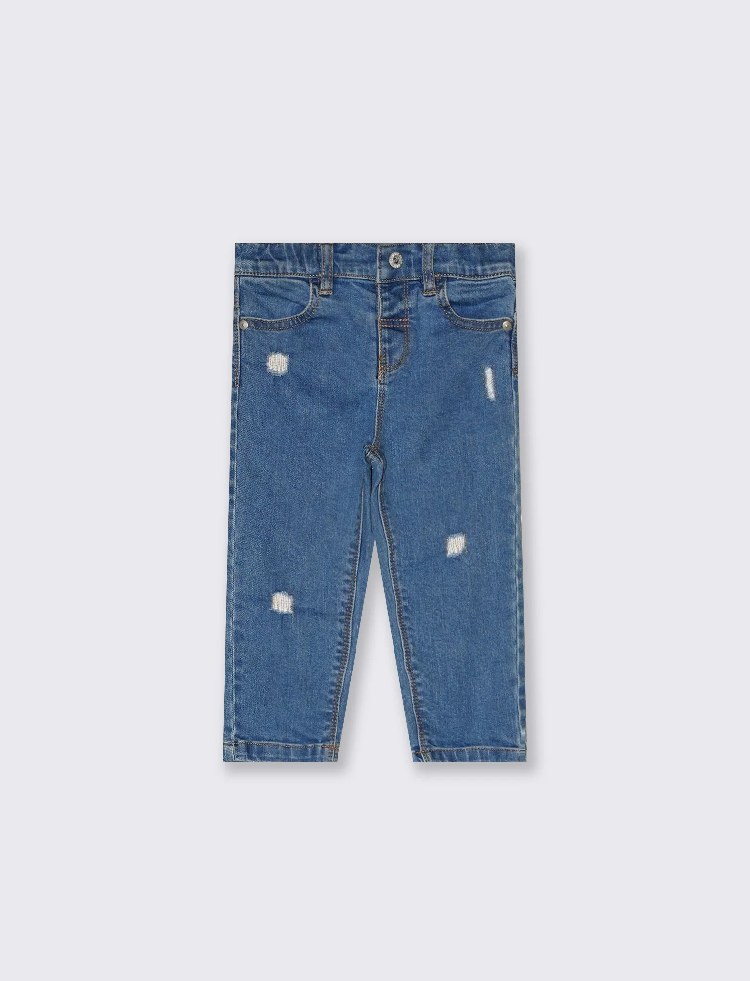 Jeans con rotture da neonato - Denim