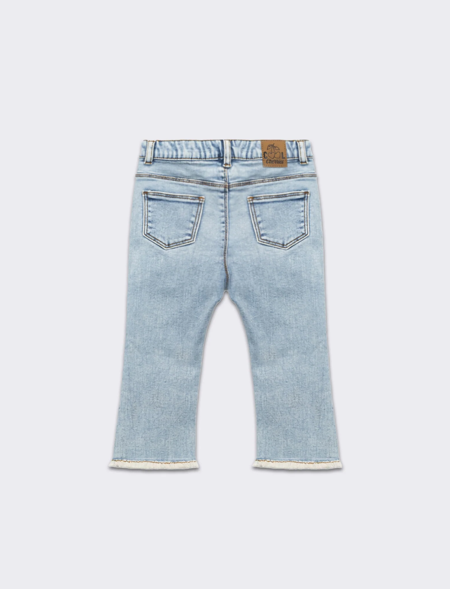 Jeans con taschine da neonata - Denim chiaro - Image 2