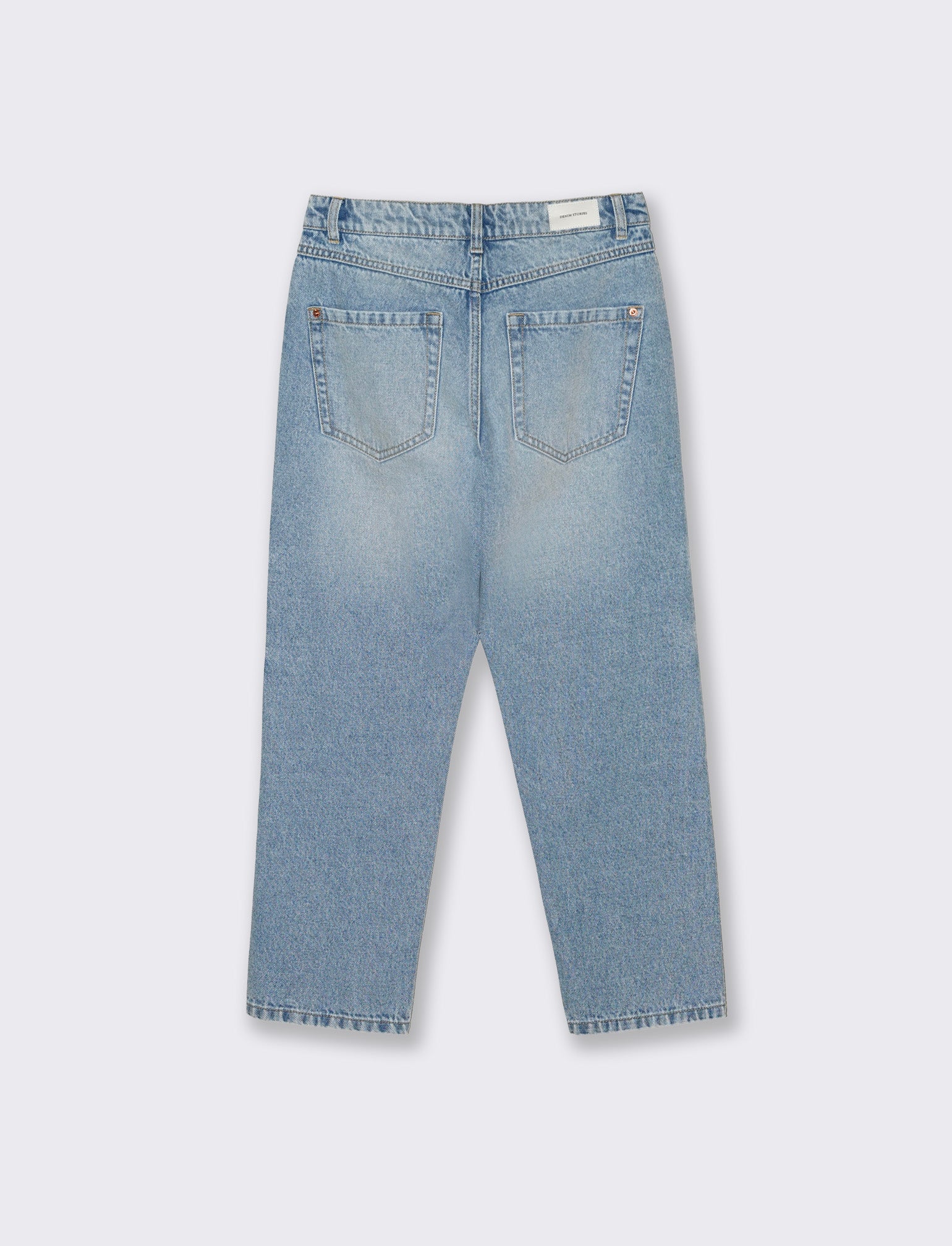 Jeans Crop Vita Alta a Gamba Dritta - Denim - Image 2