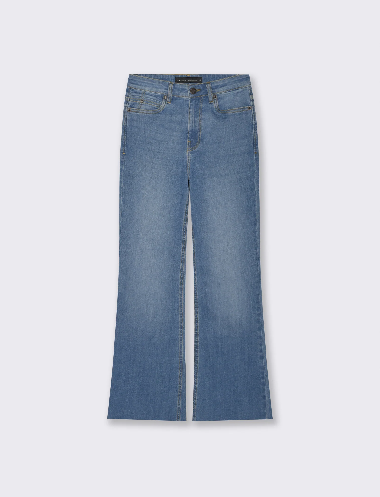 JEANS CROPPED FLARE - Denim