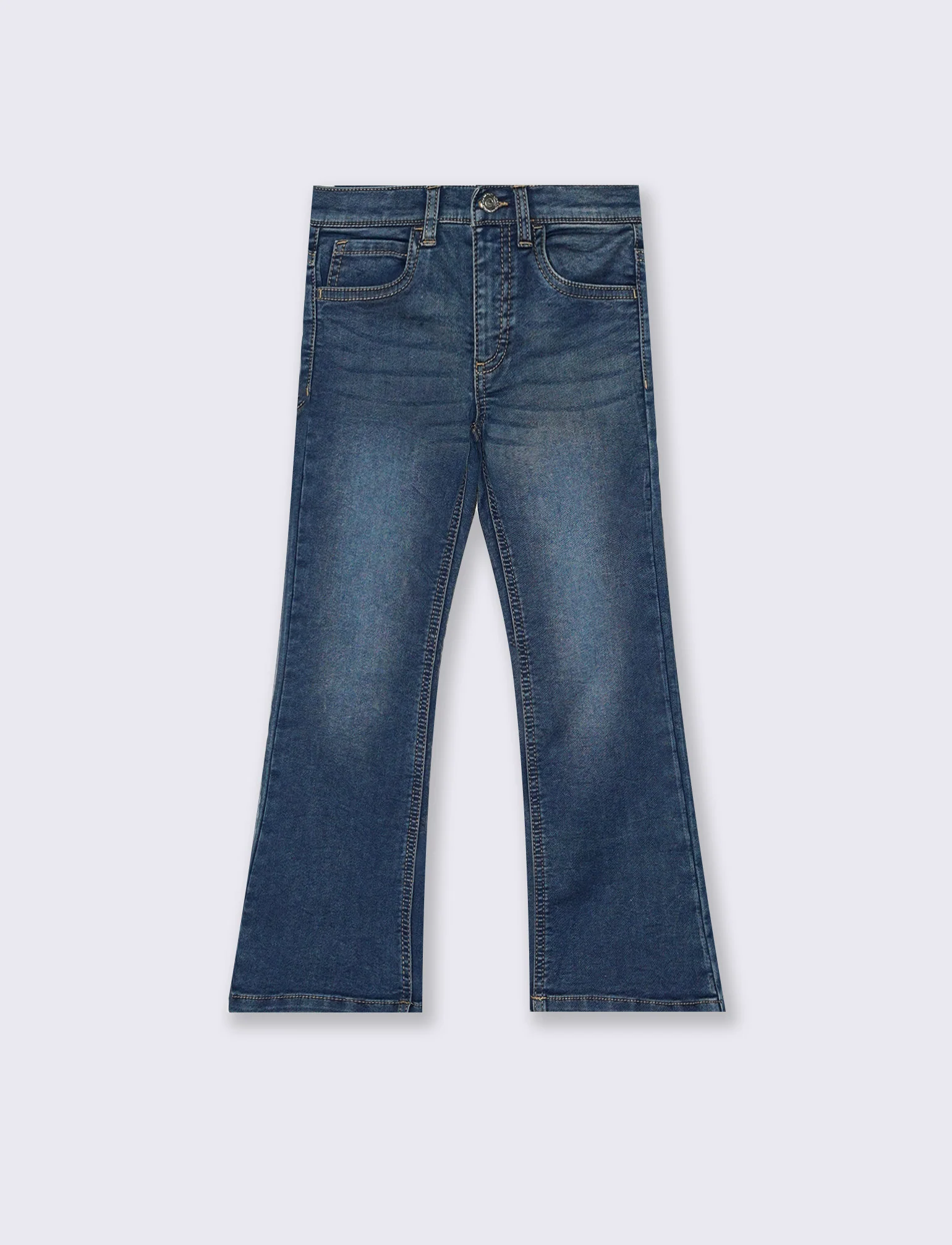 Jeans da bambina in denim svasati - Denim