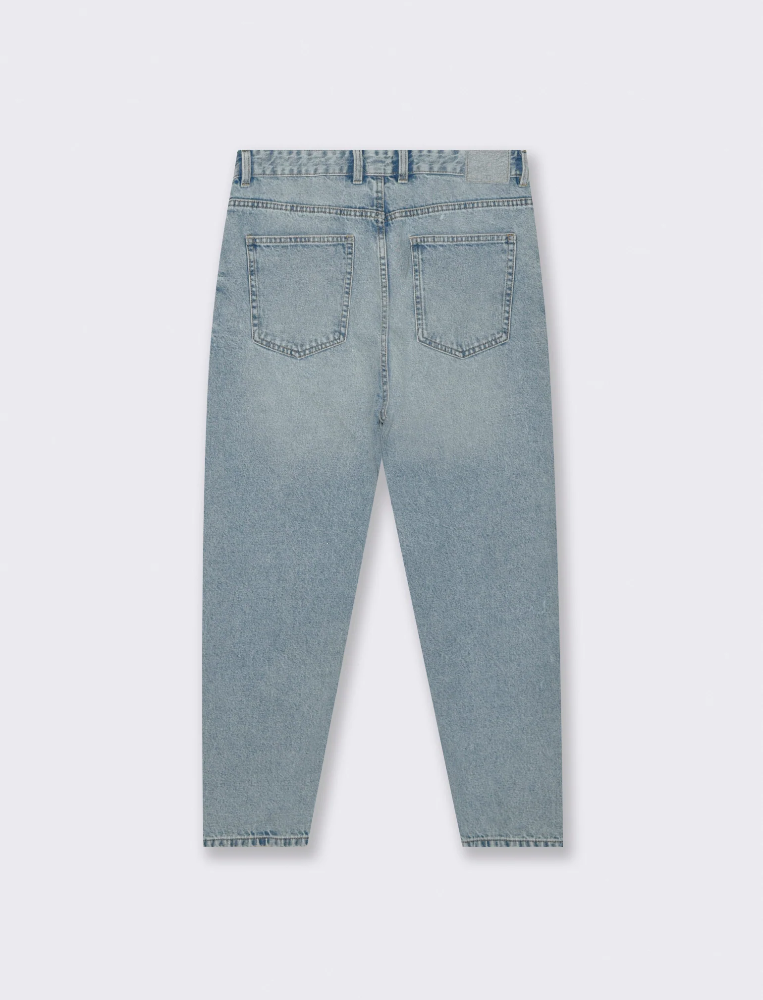 JEANS DENIM CHIARO LOOSE FIT CON ABRASIONI - Denim chiaro - Image 2