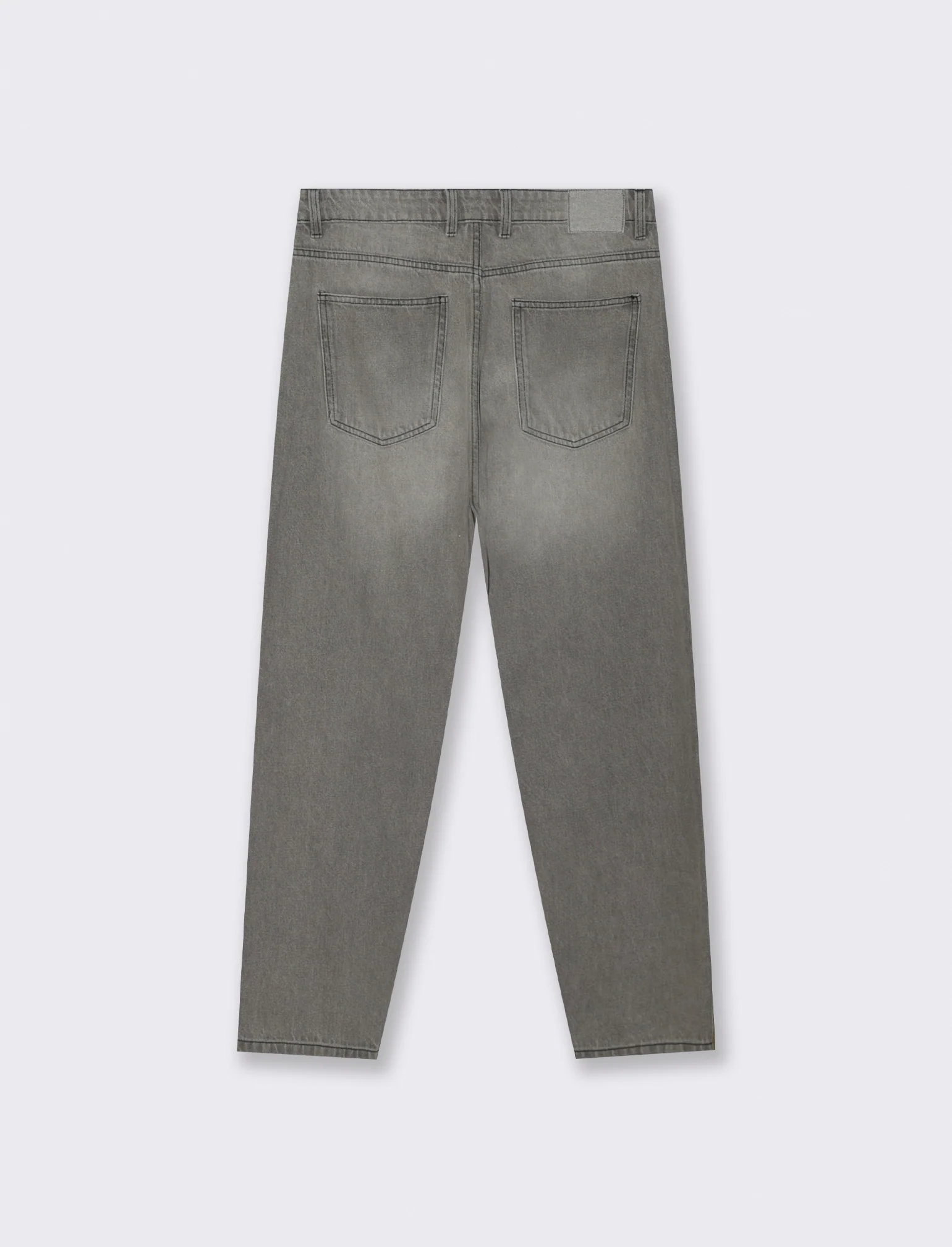 JEANS DENIM GRIGIO LOOSE FIT CON ABRASIONI - Grigio - Image 2