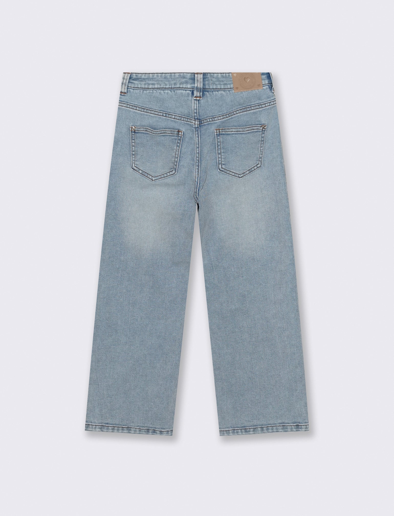 Jeans elastico wide leg per bambina - Denim chiaro - Image 2