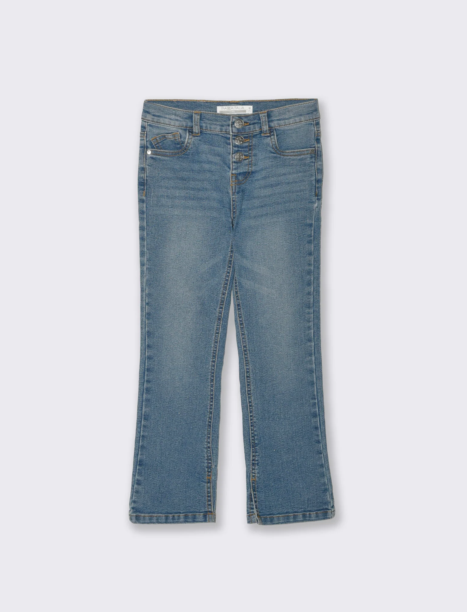 Jeans flare fit elastico per bambina - Denim