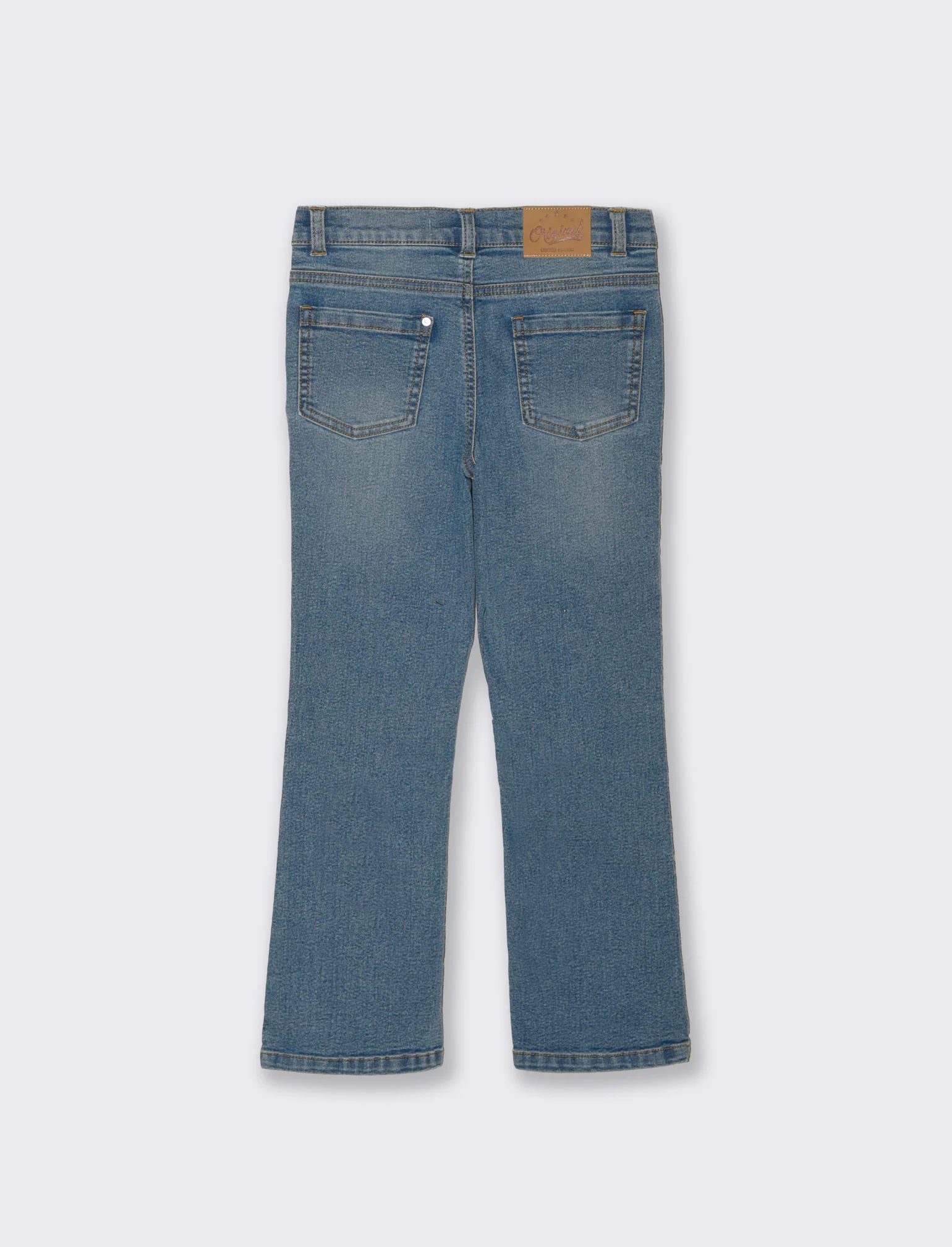 Jeans flare fit elastico per bambina - Denim - Image 2