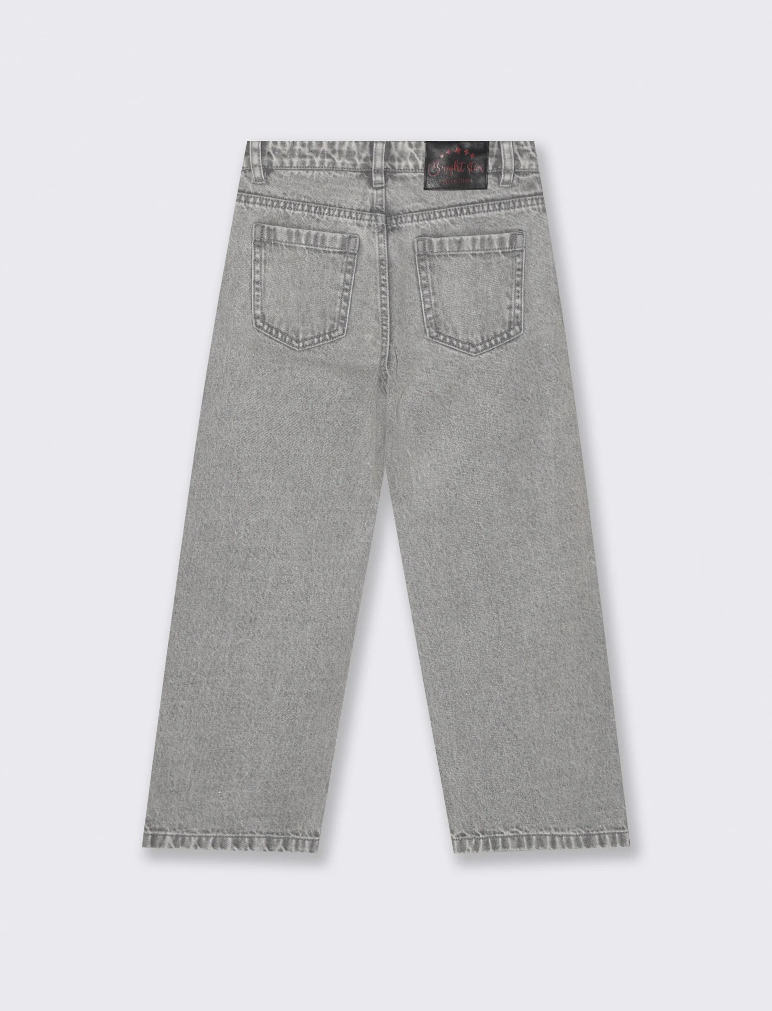 Jeans gamba ampia con borchie rock - Grigio - Image 2