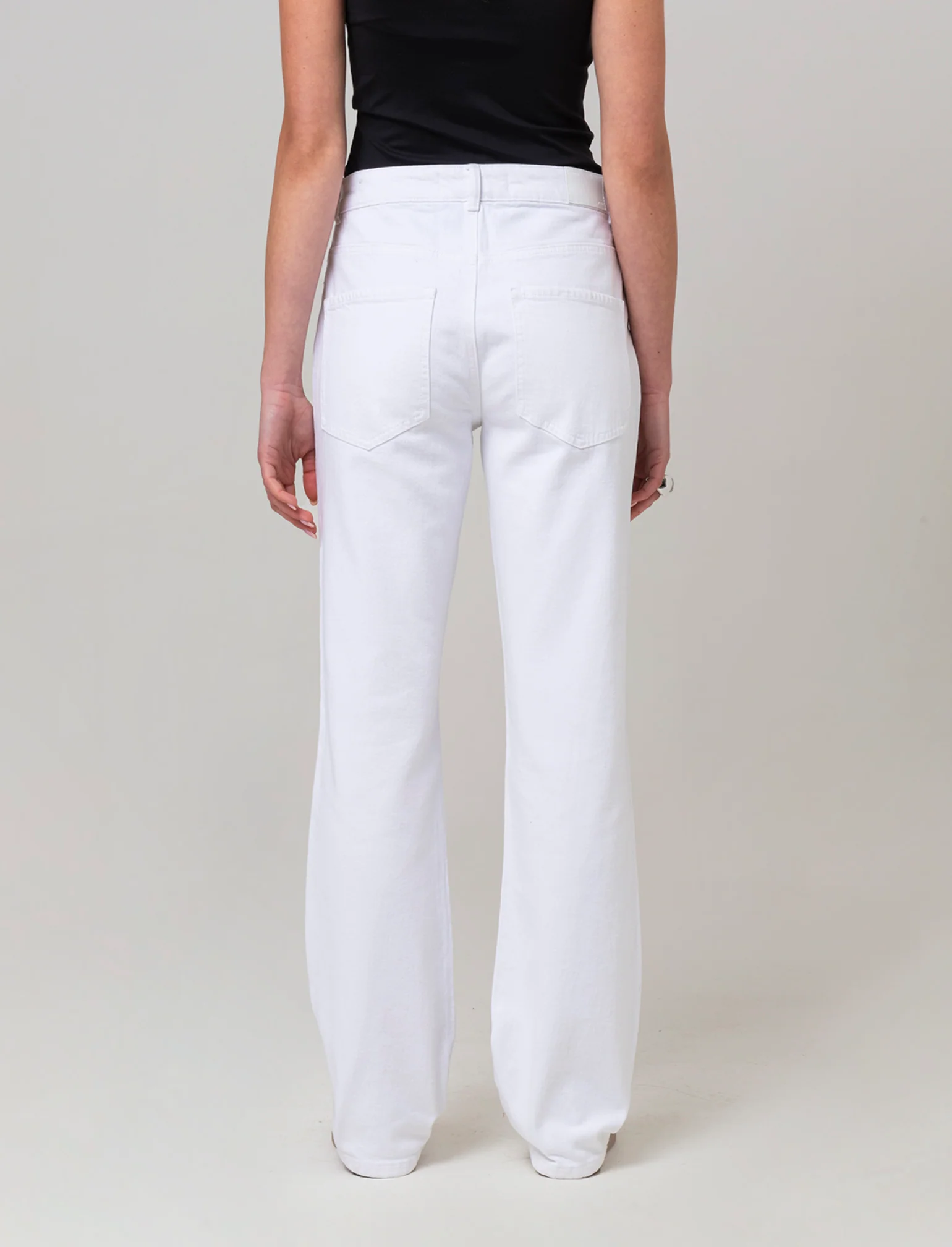 Jeans gamba diritta da donna - Bianco