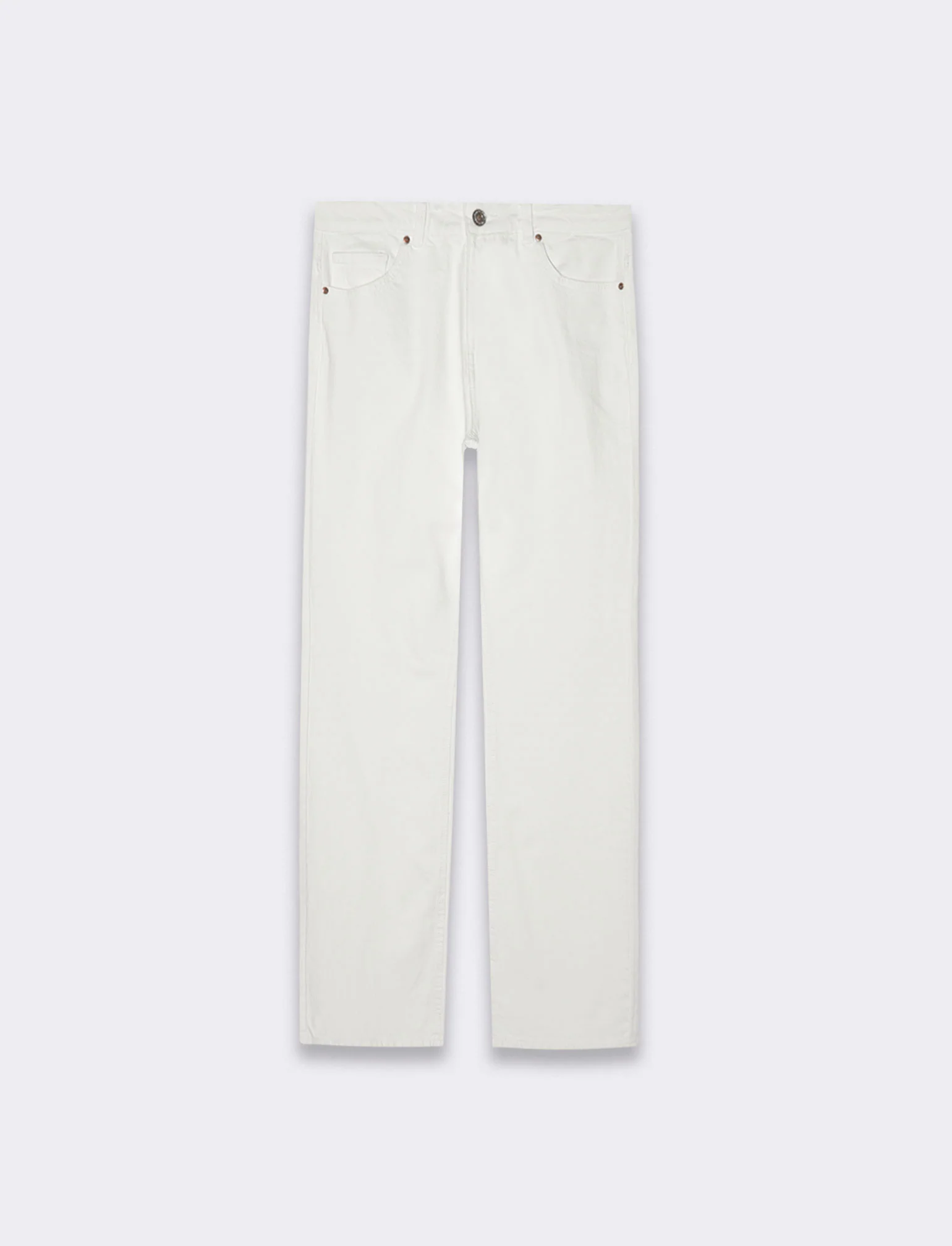 Jeans gamba diritta da donna - Bianco - Image 4