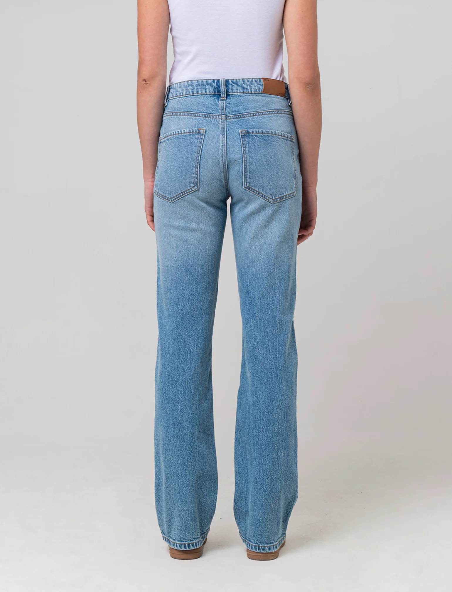 Jeans gamba diritta da donna - Denim chiaro
