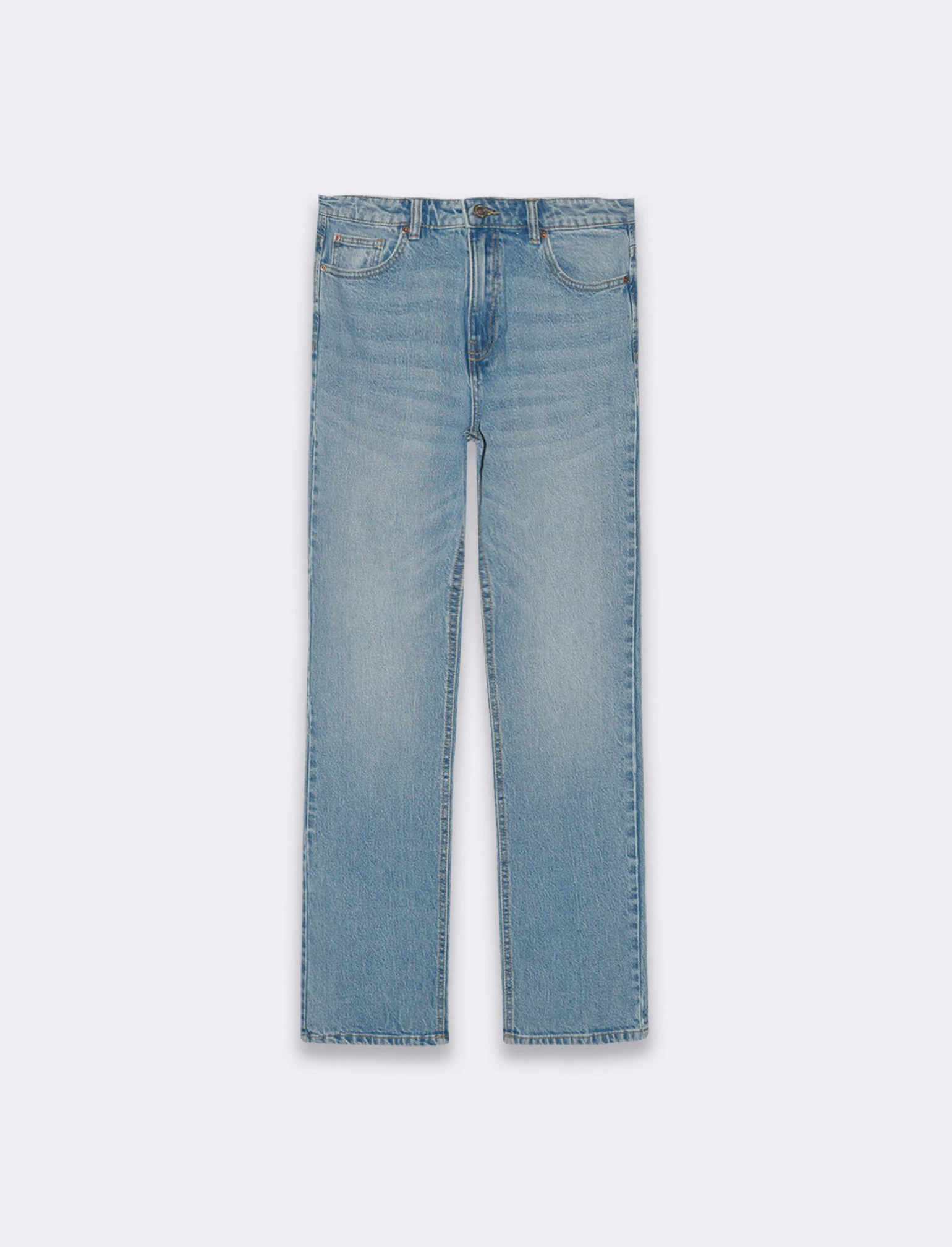 Jeans gamba diritta da donna - Denim chiaro - Image 4