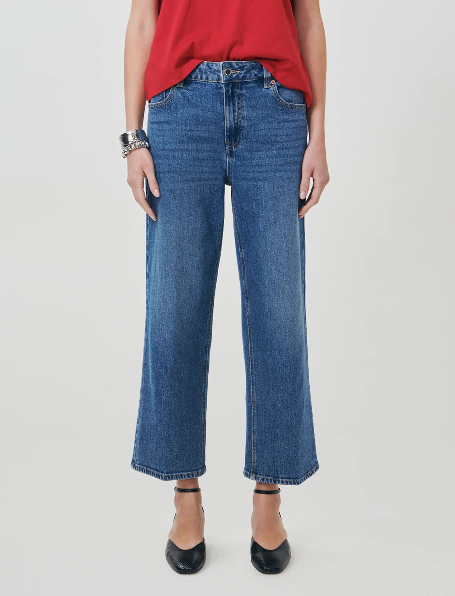 Jeans Gamba Dritta Lunghezza Caviglia - Denim - Image 3