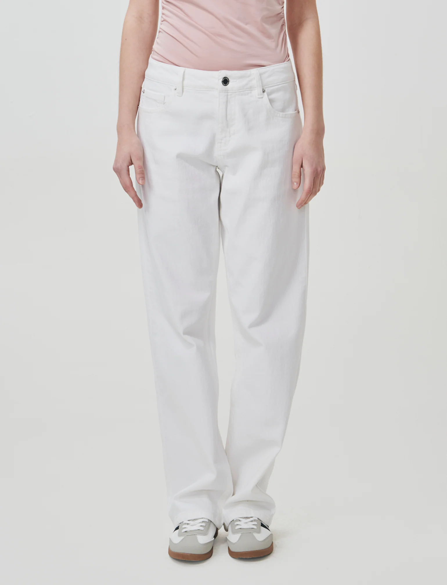 Jeans Gamba Dritta Vita Bassa - Bianco - Image 4