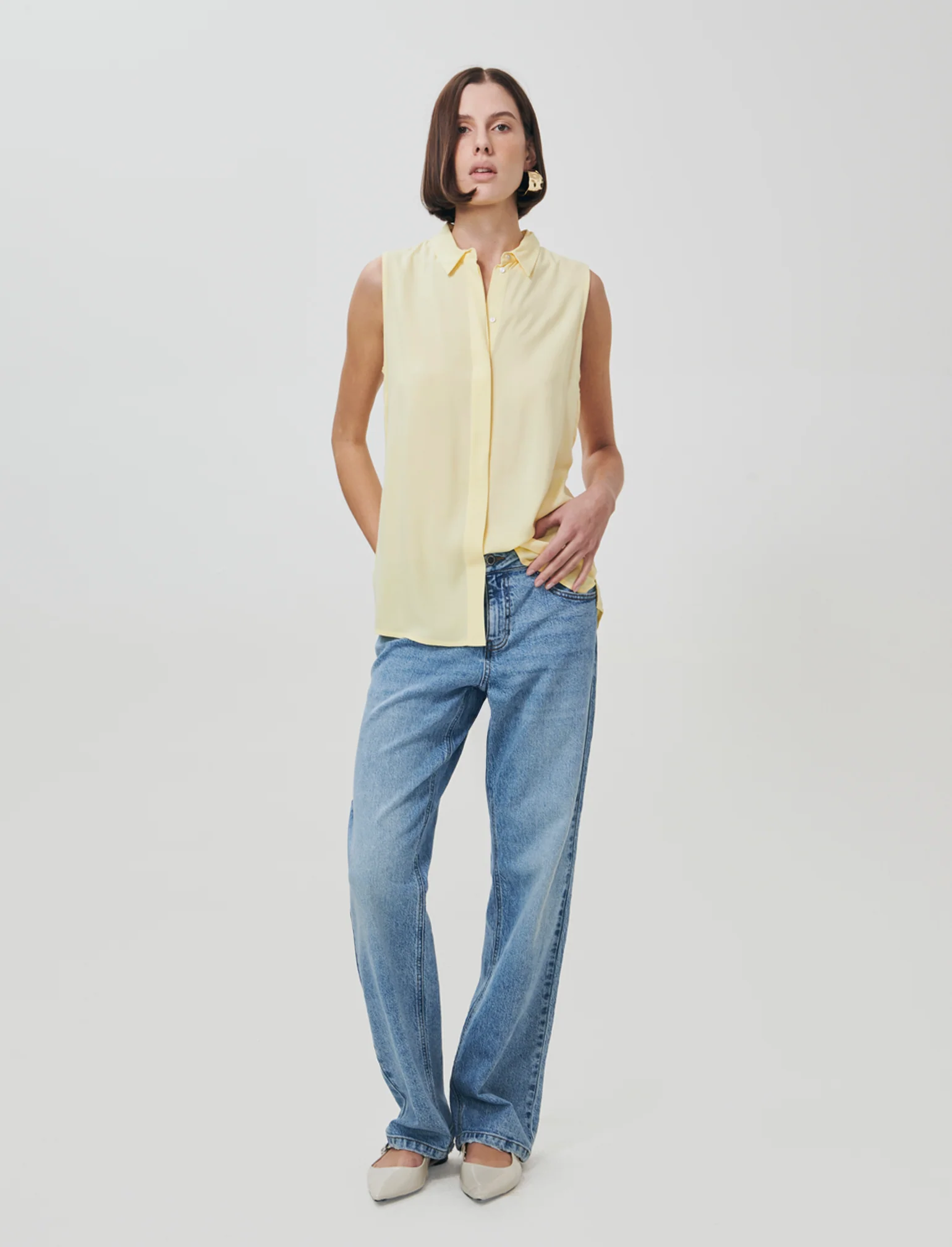 Jeans Gamba Dritta Vita Bassa - Denim chiaro - Image 3