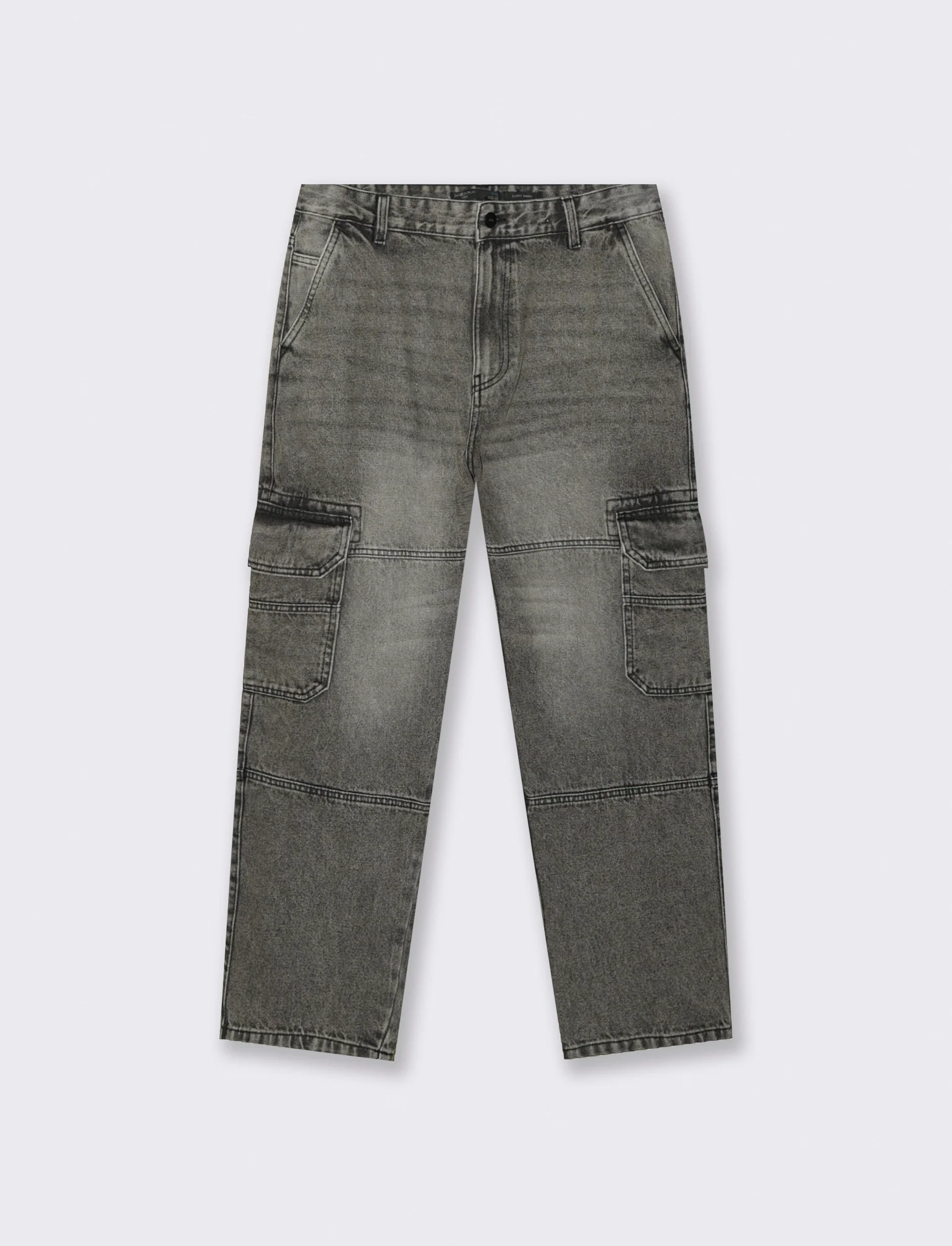 JEANS GRIGIO BAGGY CARGO FIT - Grigio