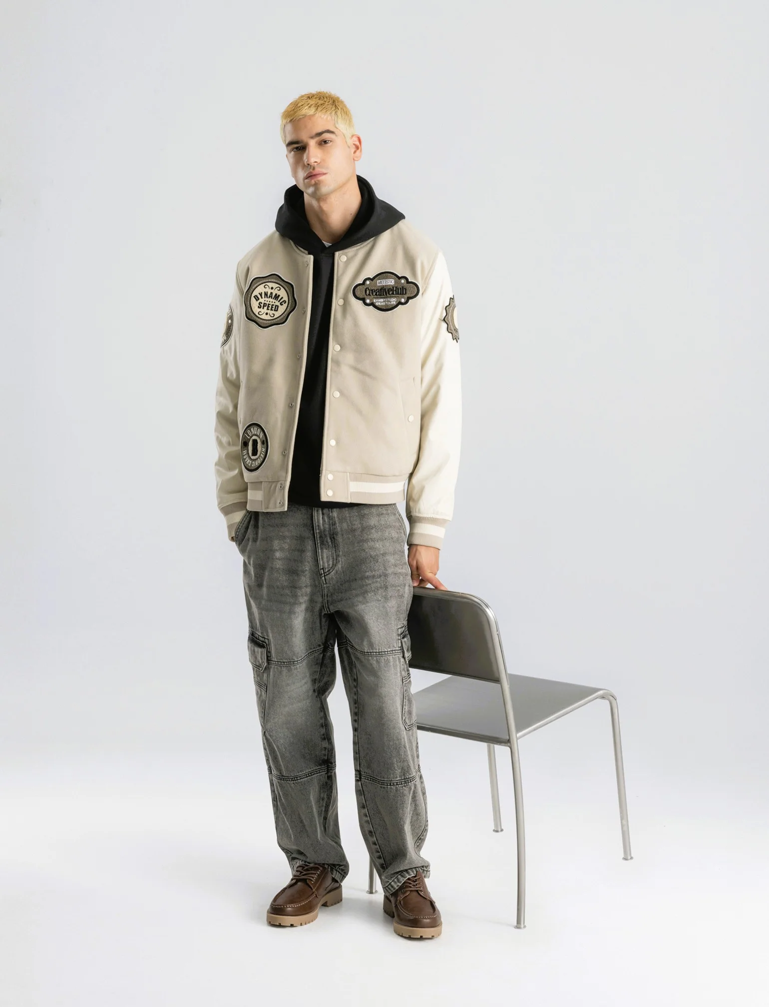 JEANS GRIGIO BAGGY CARGO FIT - Grigio - Image 3