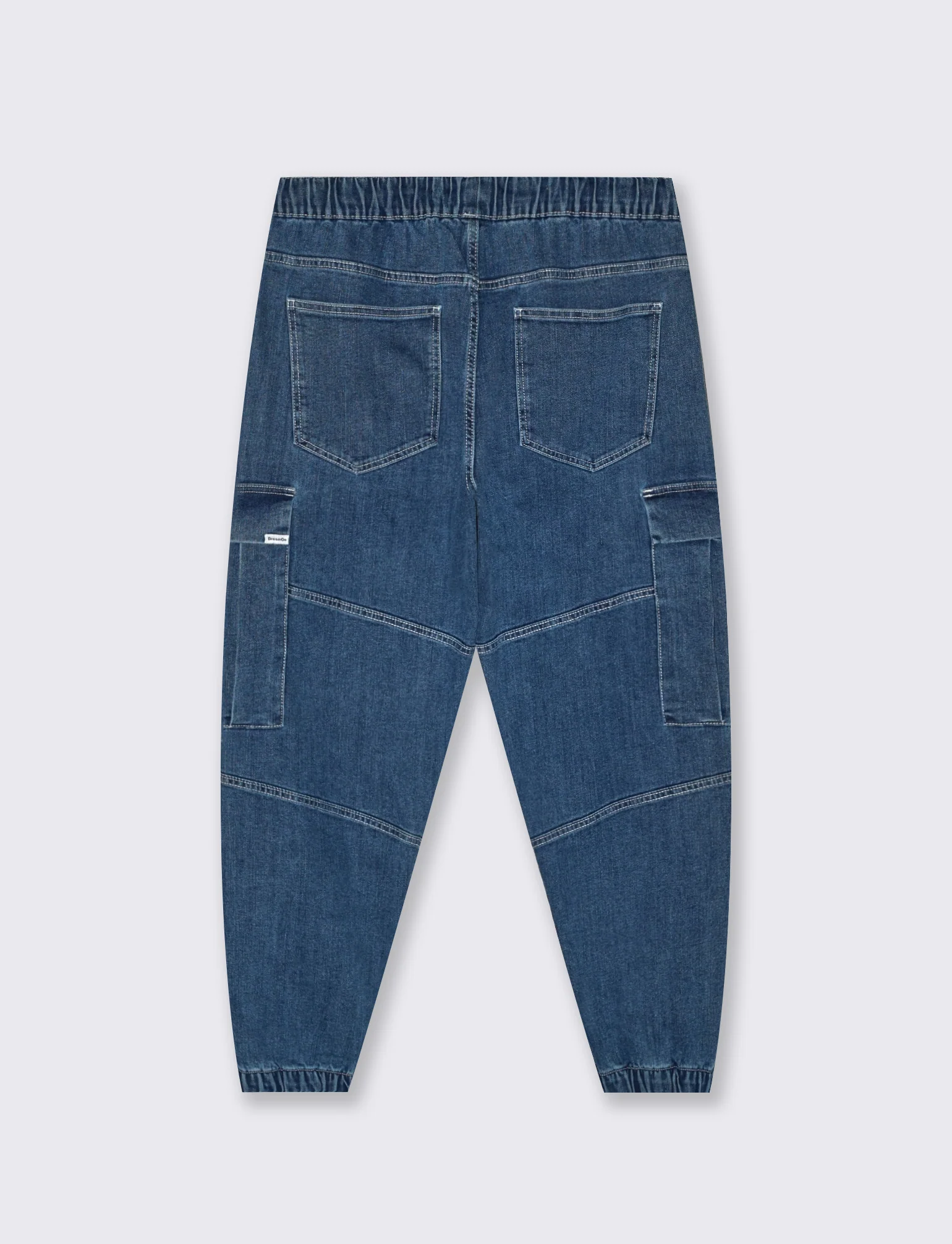 Jeans jogger cargo fit blu medio - Denim - Image 4