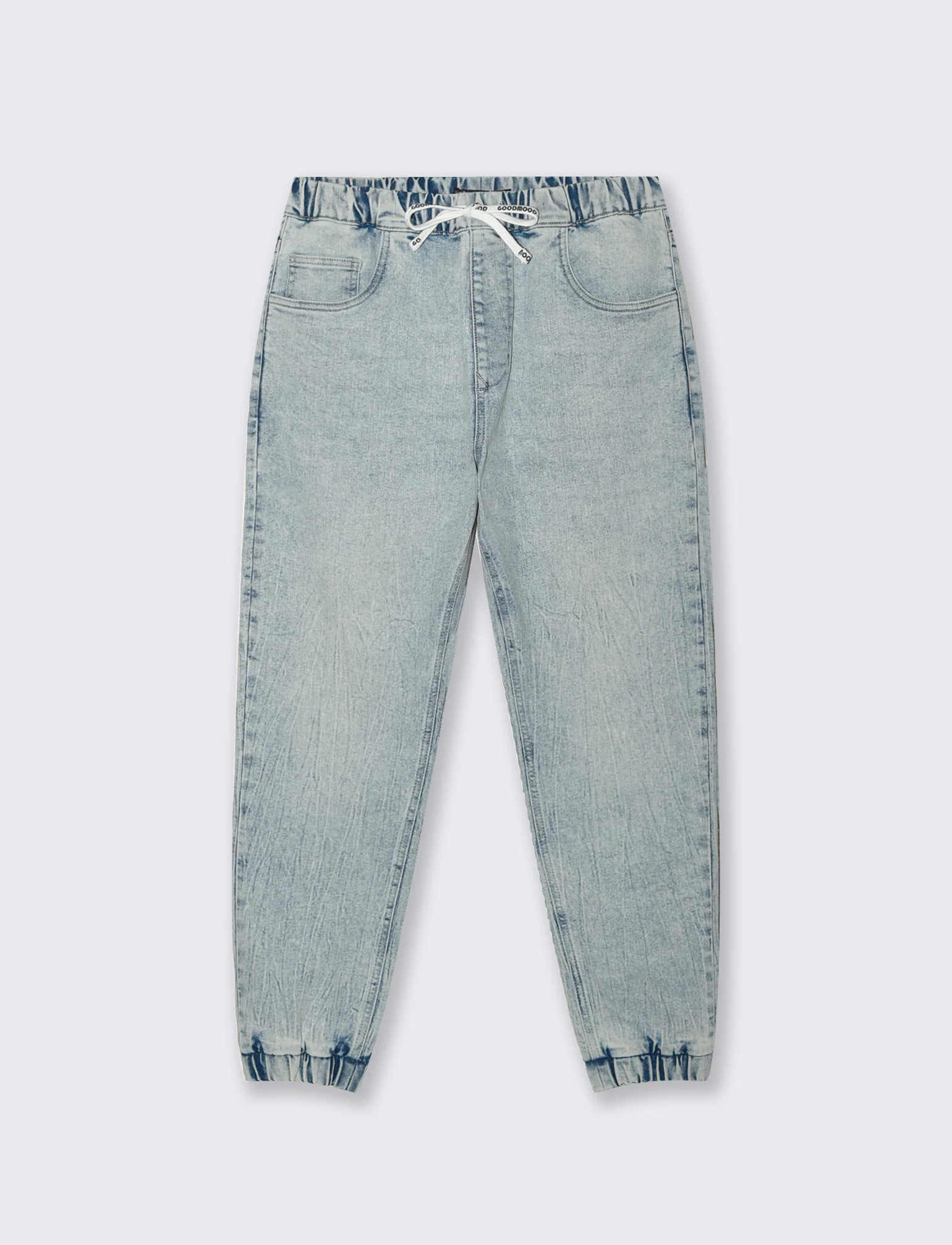 Jeans jogger con vita elasticizzata - Denim chiaro