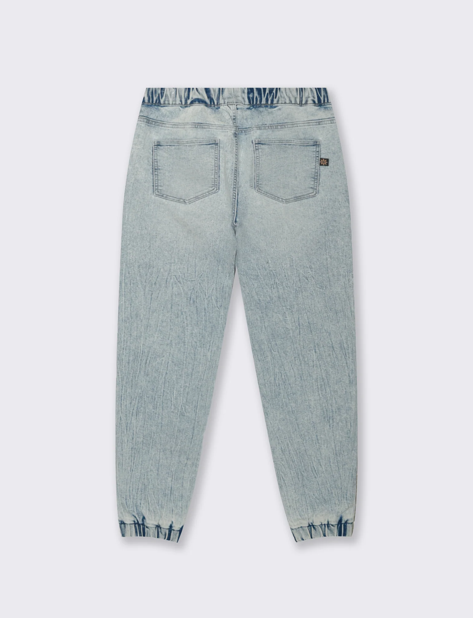 Jeans jogger con vita elasticizzata - Denim chiaro - Image 4