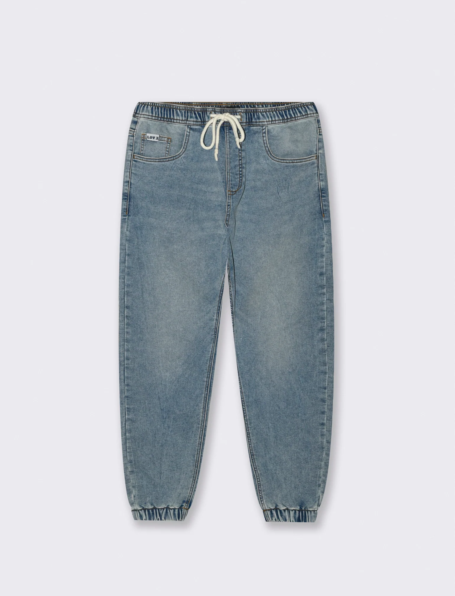 JEANS JOGGER REGULAR FIT - Denim