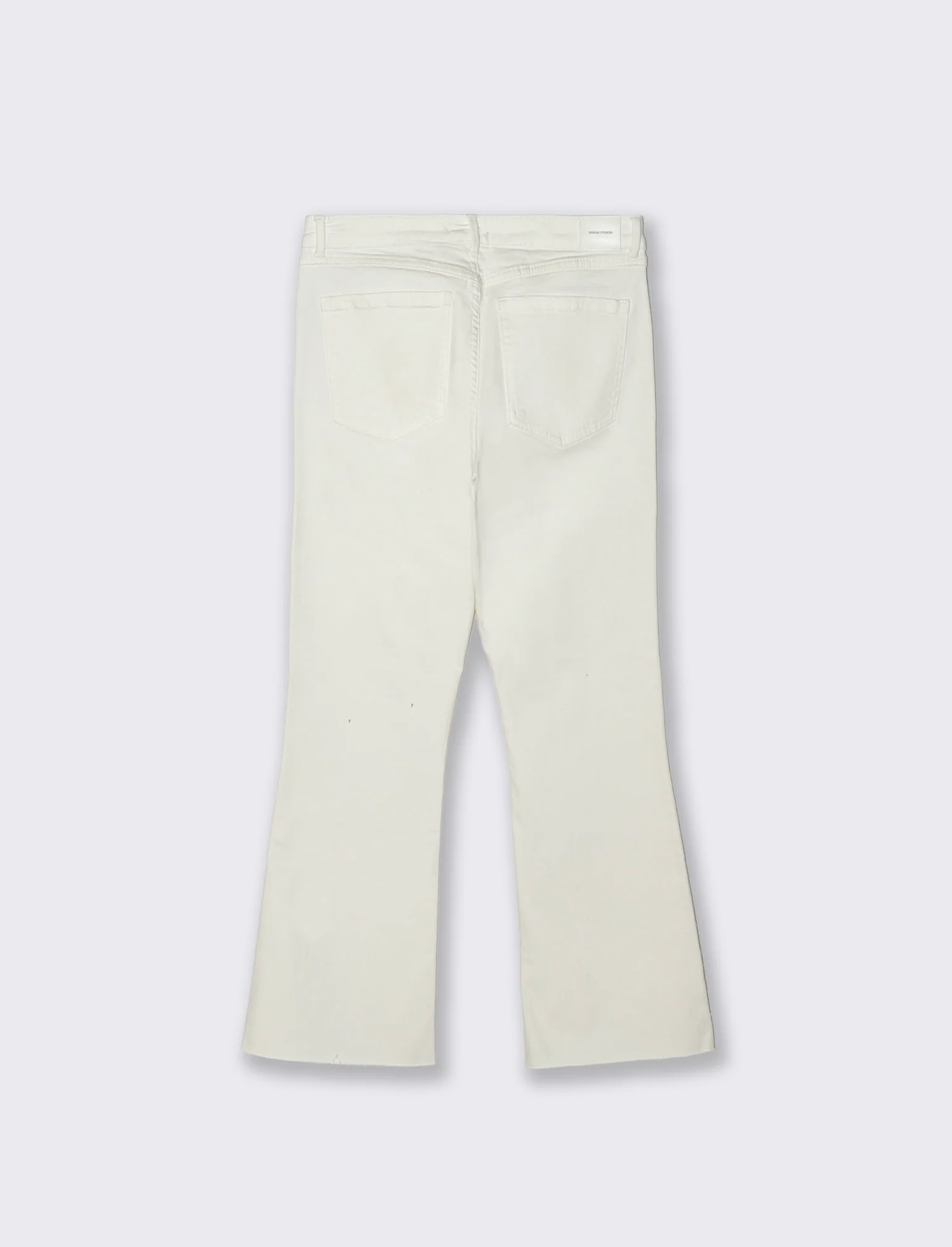 Jeans Mini Flare con Chiusura a Zip - Bianco - Image 2
