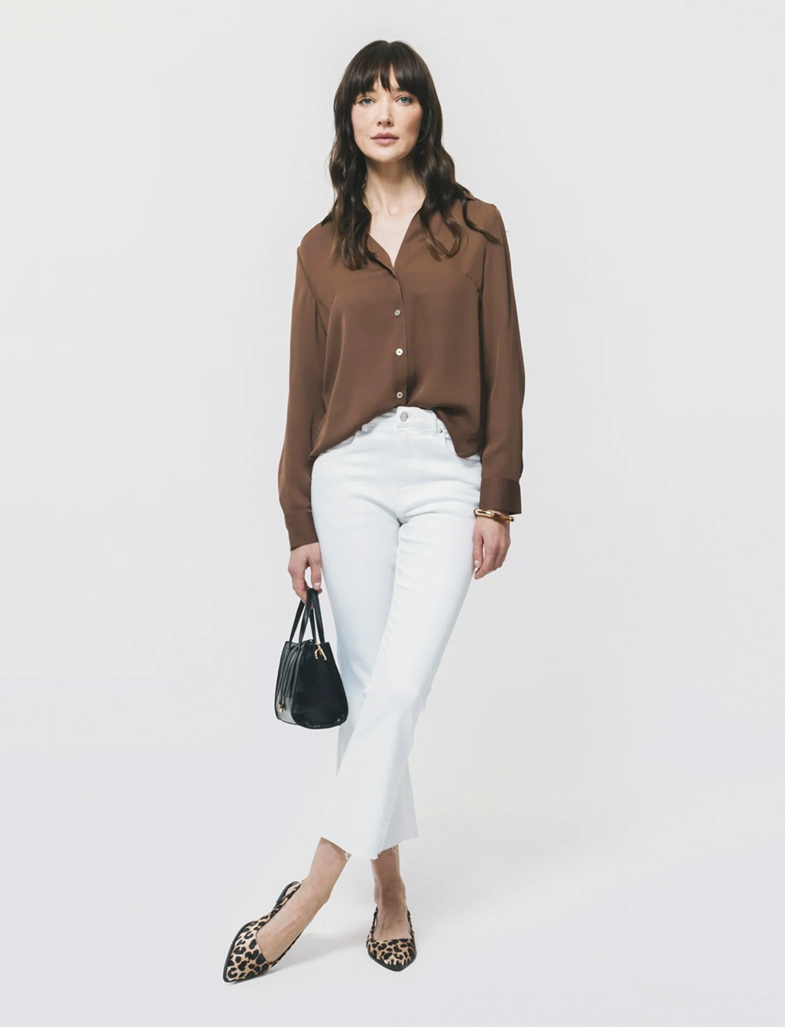 Jeans Mini Flare con Chiusura a Zip - Bianco - Image 4