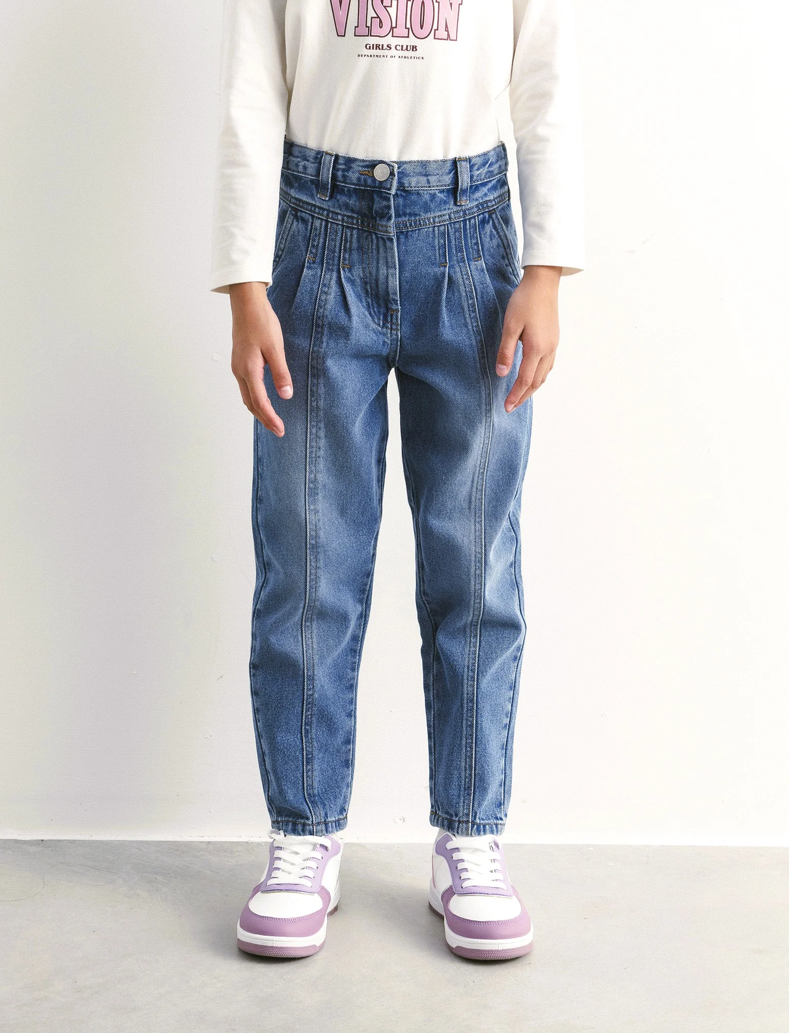 Jeans mom fit da bambina - Denim - Image 2