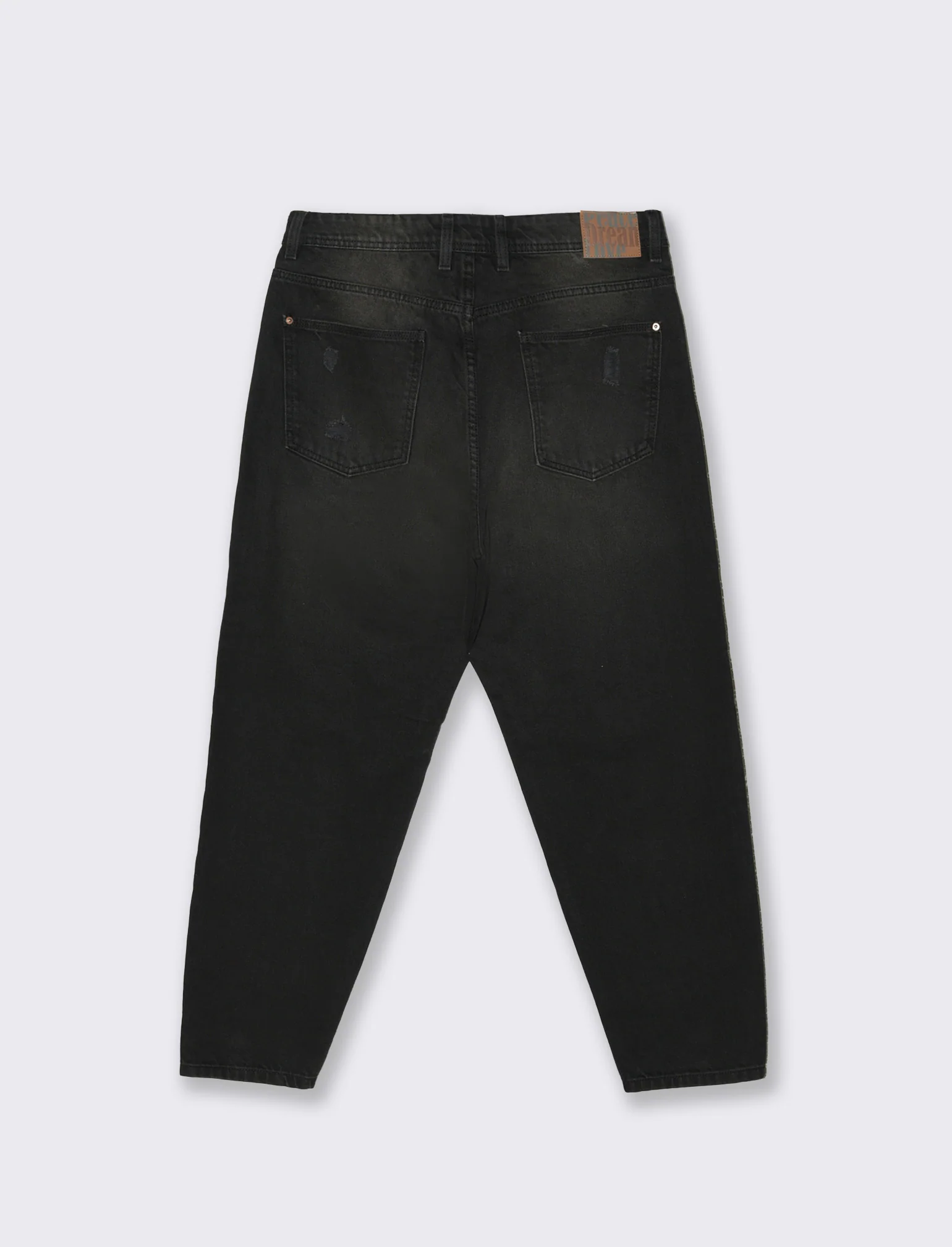 Jeans nero loose fit con strappi - Nero - Image 4
