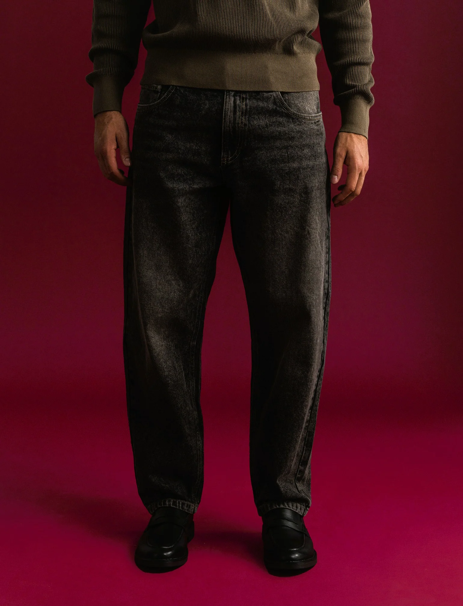 JEANS NERO STRAIGHT FIT - Nero - Image 4