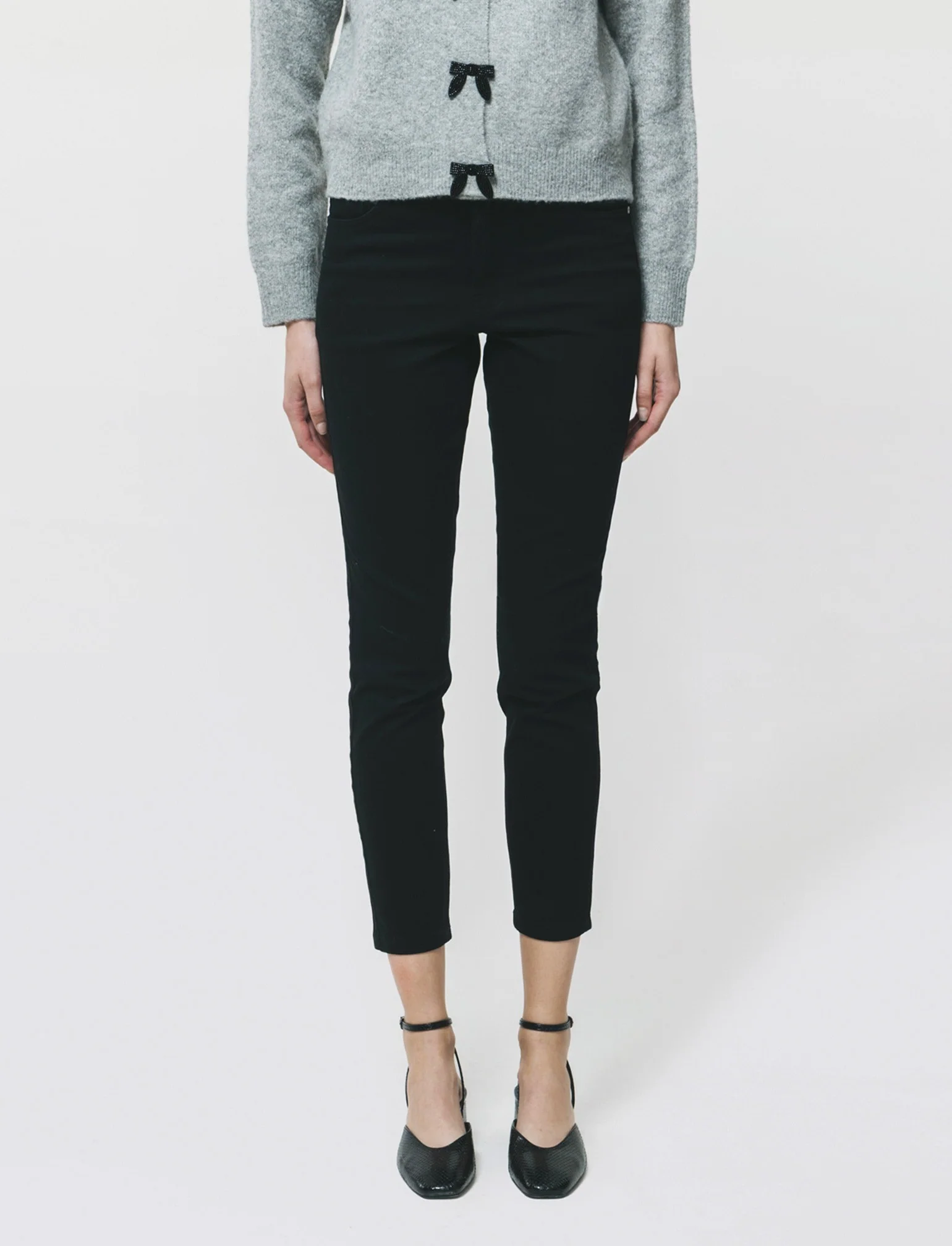 JEANS SKINNY 5 Tasche con Chiusura Frontale - Nero - Image 4