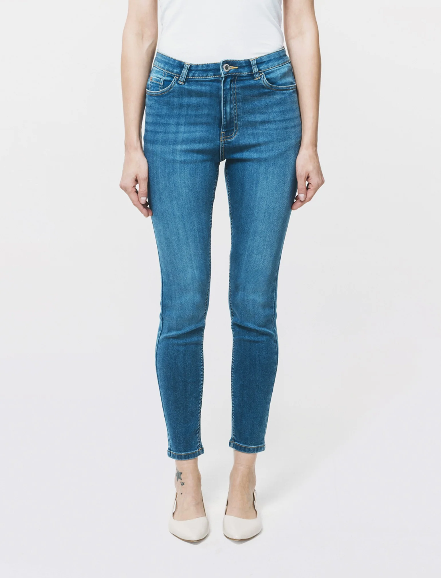 Jeans Skinny 5 Tasche Vita Regular - Denim - Image 3