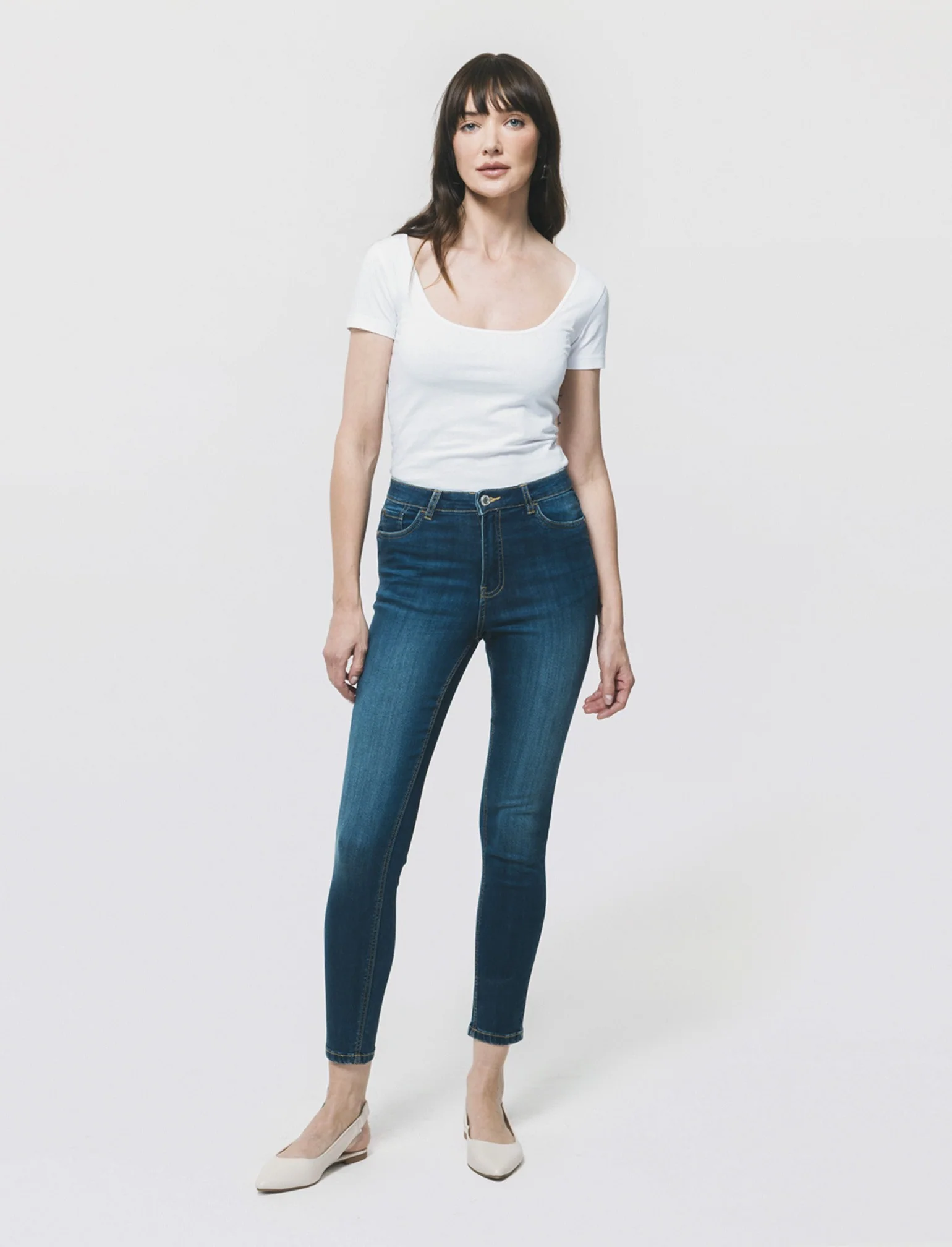 Jeans Skinny 5 Tasche Vita Regular - DENIM SCURO - Image 3