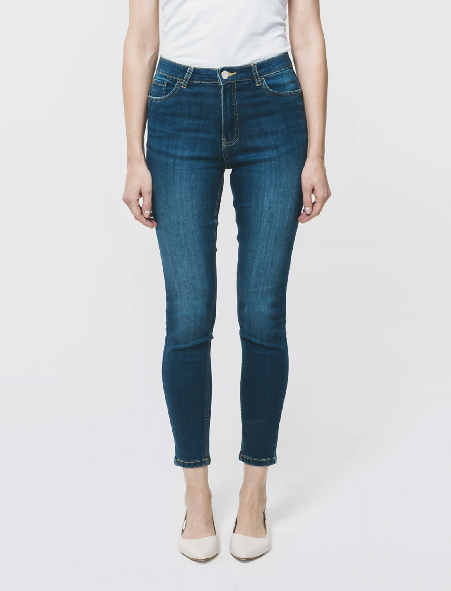 Jeans Skinny 5 Tasche Vita Regular - DENIM SCURO - Image 4