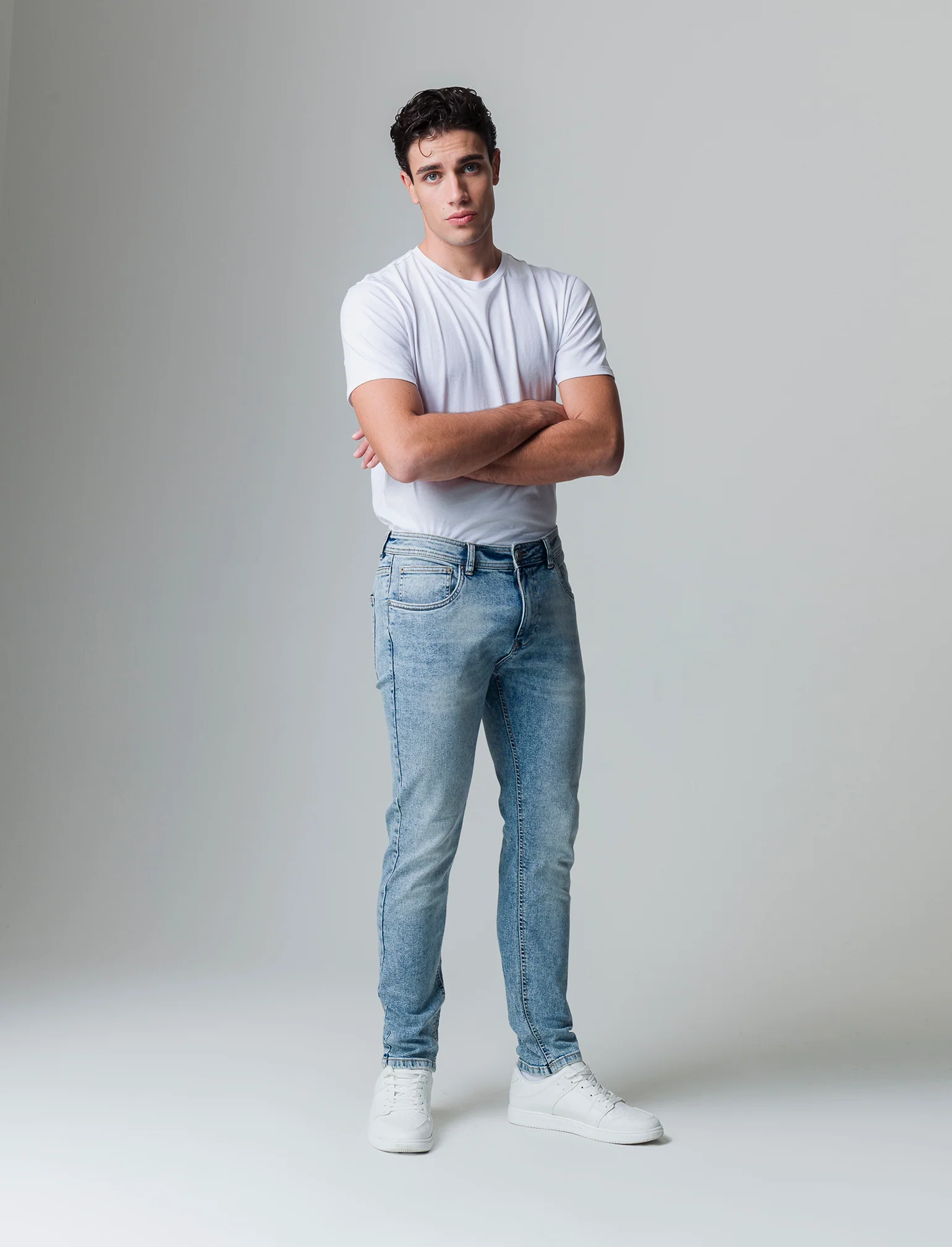 Jeans skinny fit blu chiaro da uomo - Denim chiaro - Image 3