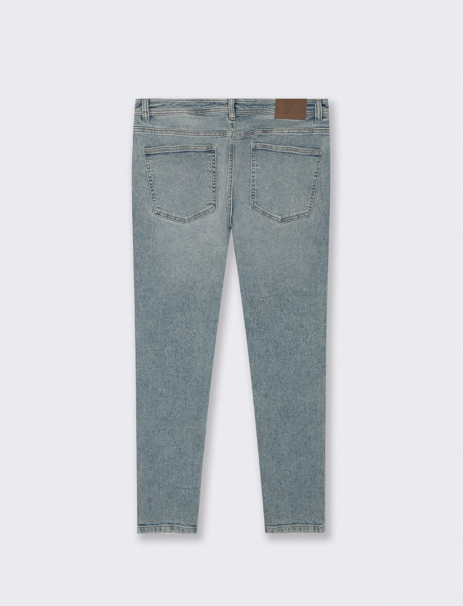 Jeans skinny fit blu chiaro effetto slavato - Denim chiaro - Image 4