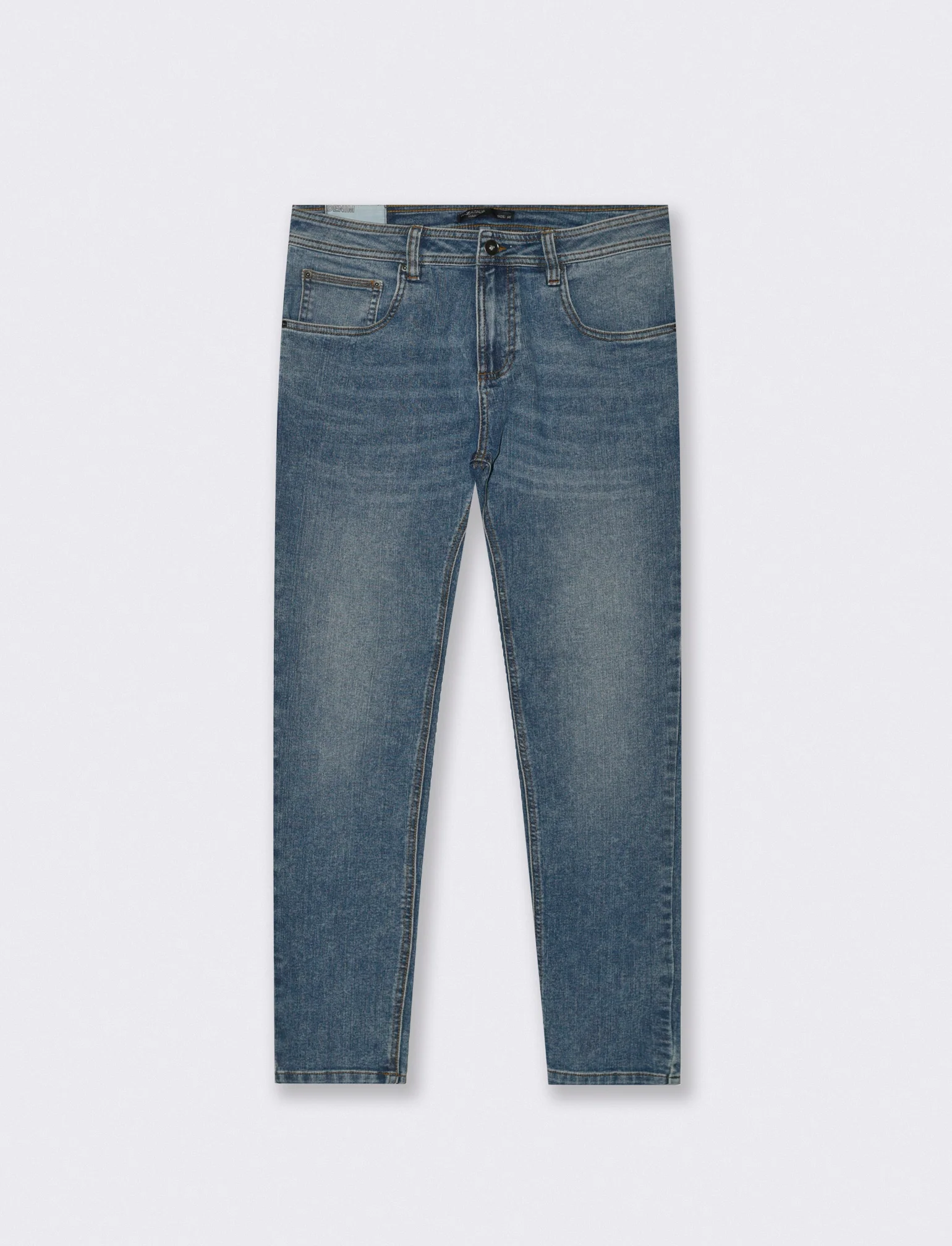 Jeans skinny fit blu medio effetto slavato - Denim