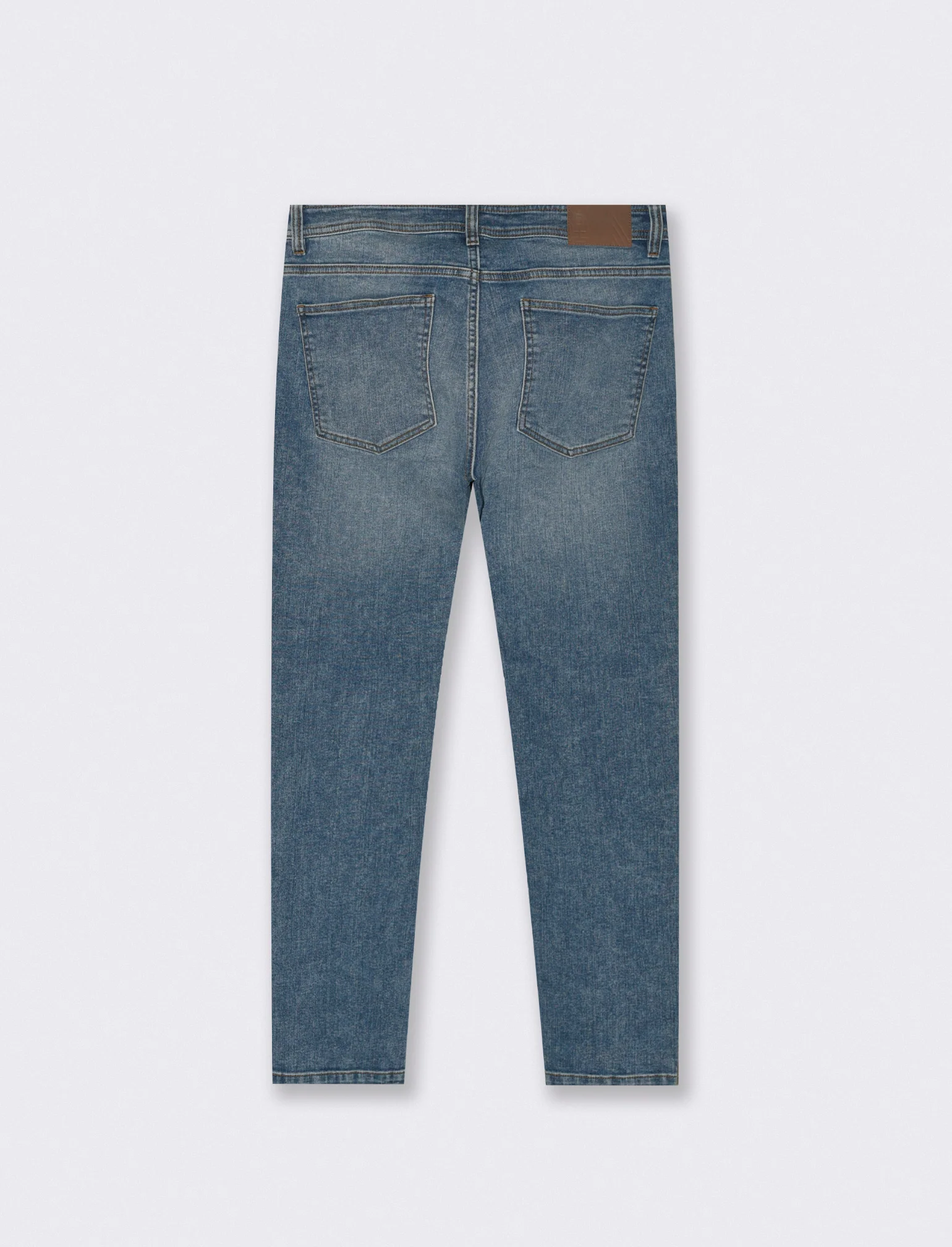 Jeans skinny fit blu medio effetto slavato - Denim - Image 4