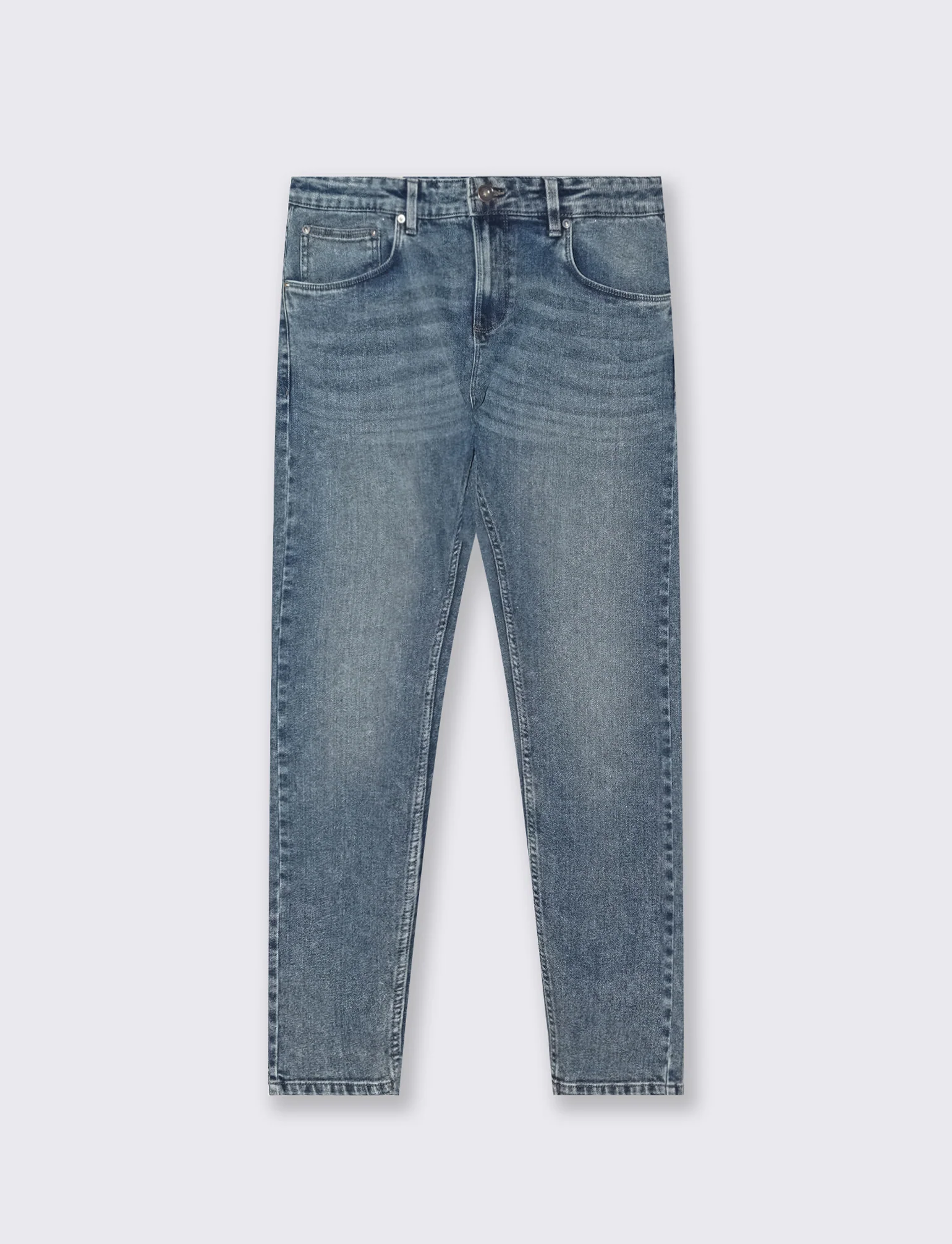 Jeans skinny fit blu medio effetto slavato - Denim