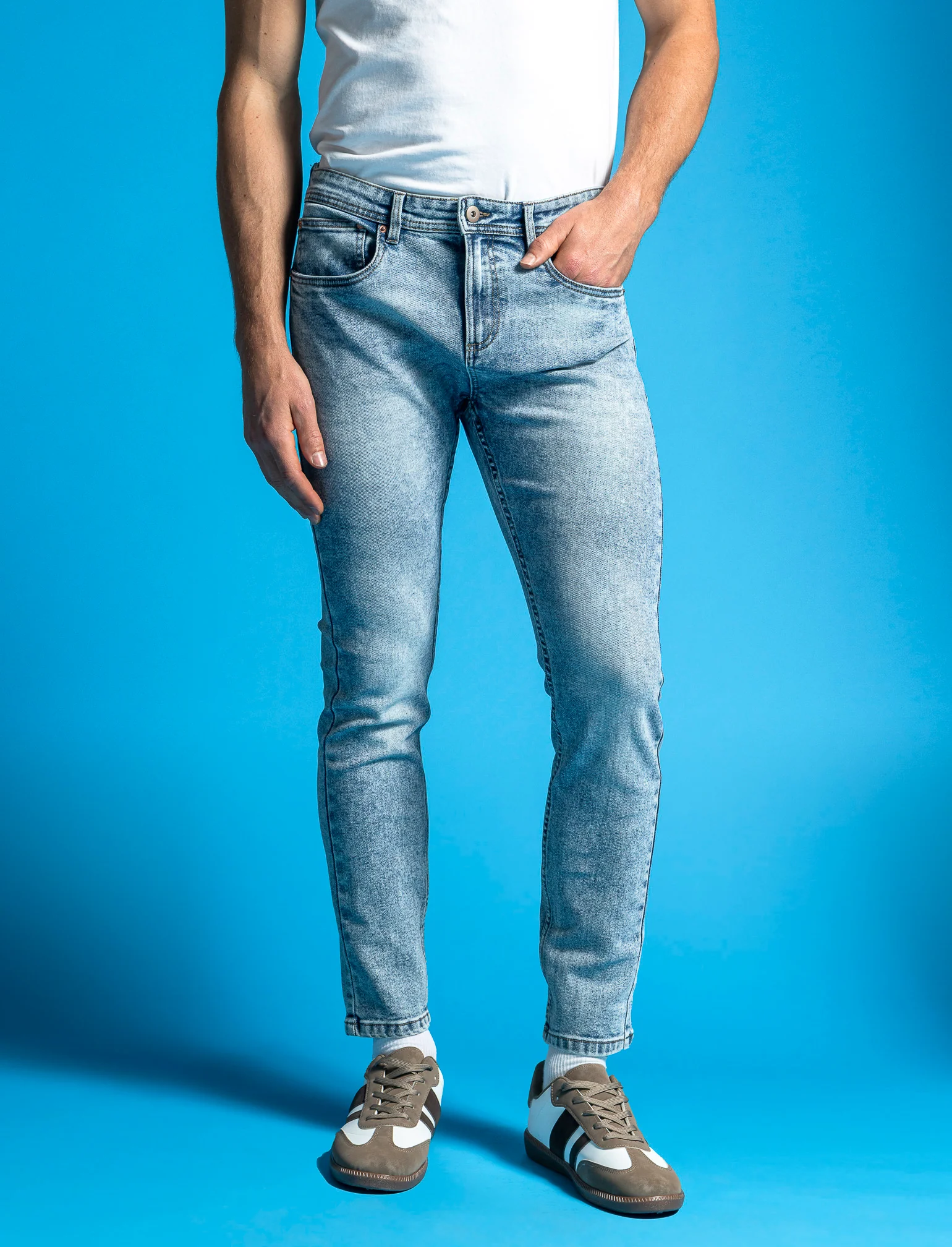 JEANS SKINNY FIT - Denim chiaro
