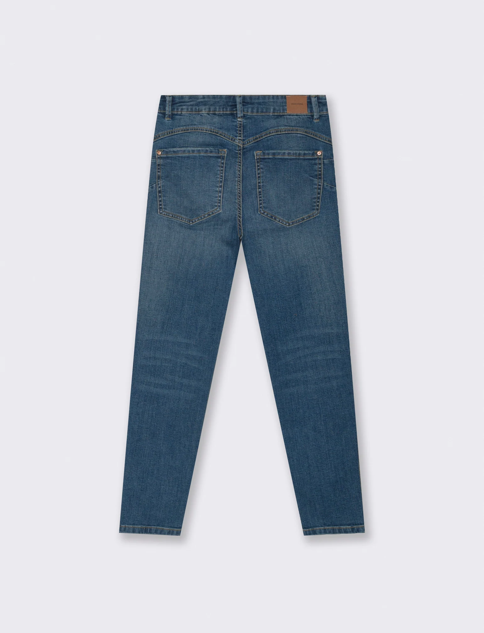 Jeans Skinny Push Up Vita Alta 5 Tasche - Denim - Image 2